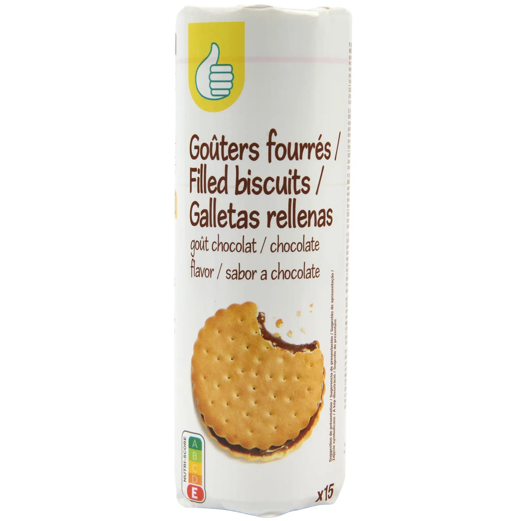 POUCE Goûters fourrés ronds au chocolat