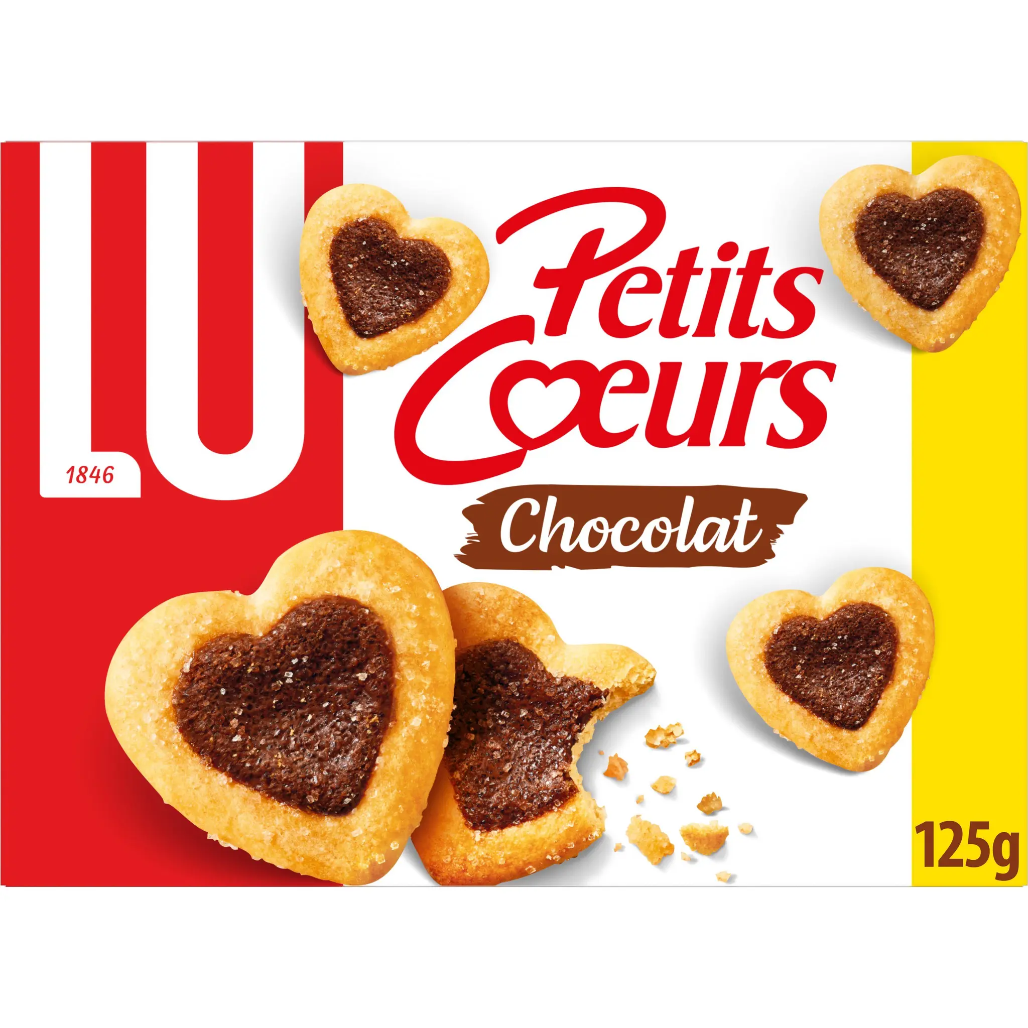 LU Petits cœurs biscuits feuilletés au chocolat