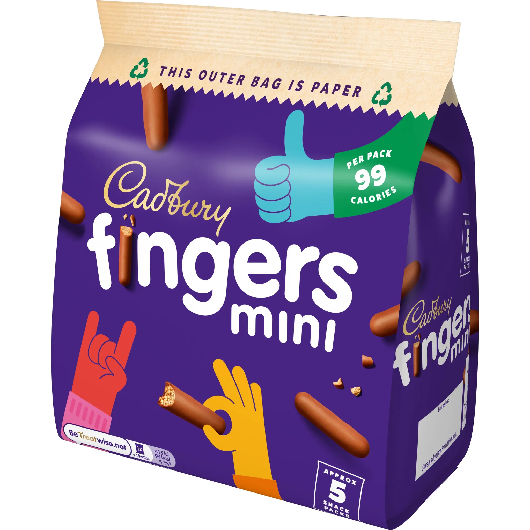 CADBURY Biscuits bâtonnets nappés au chocolat