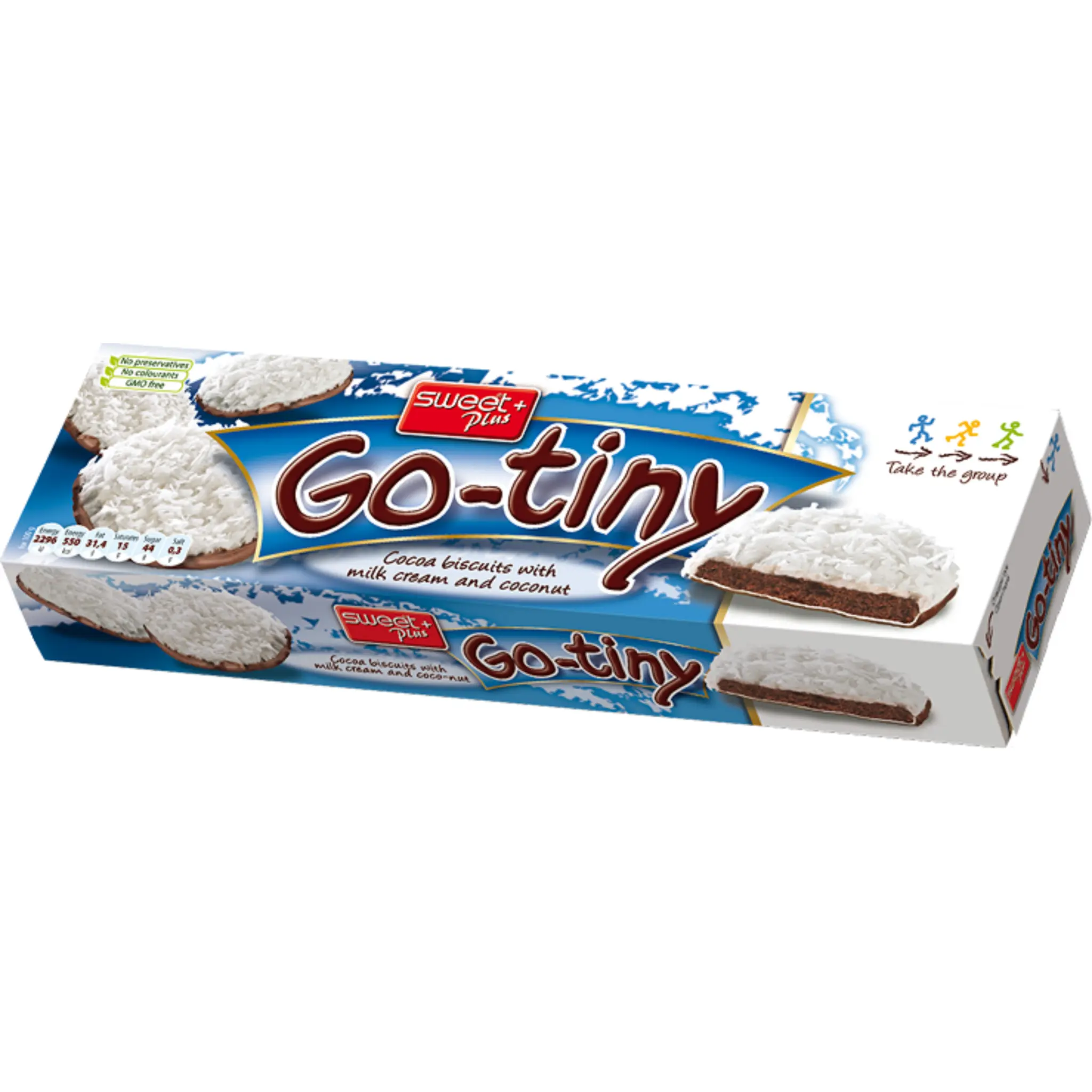 Go-tiny biscuits au cacao nappés de noix de coco