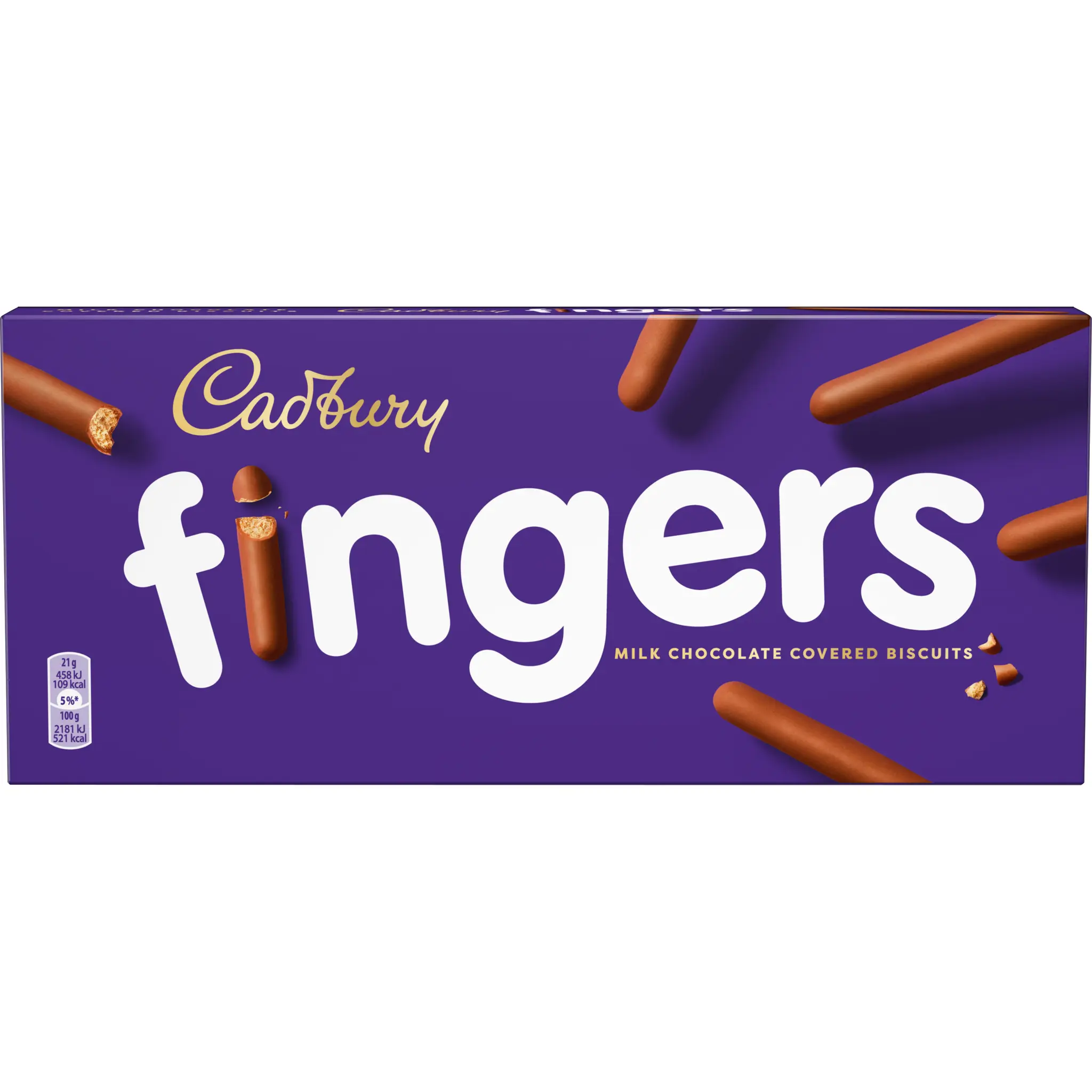 CADBURY Biscuits Fingers nappés de chocolat au lait