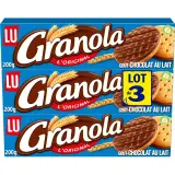 GRANOLA Biscuits sablés nappés de chocolat au lait
