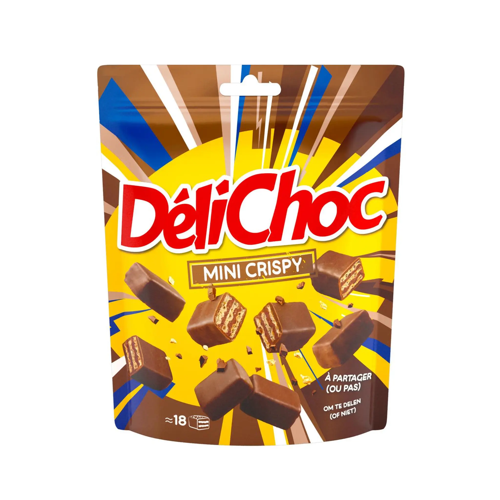 DELICHOC Biscuits mini crispy au chocolat au lait
