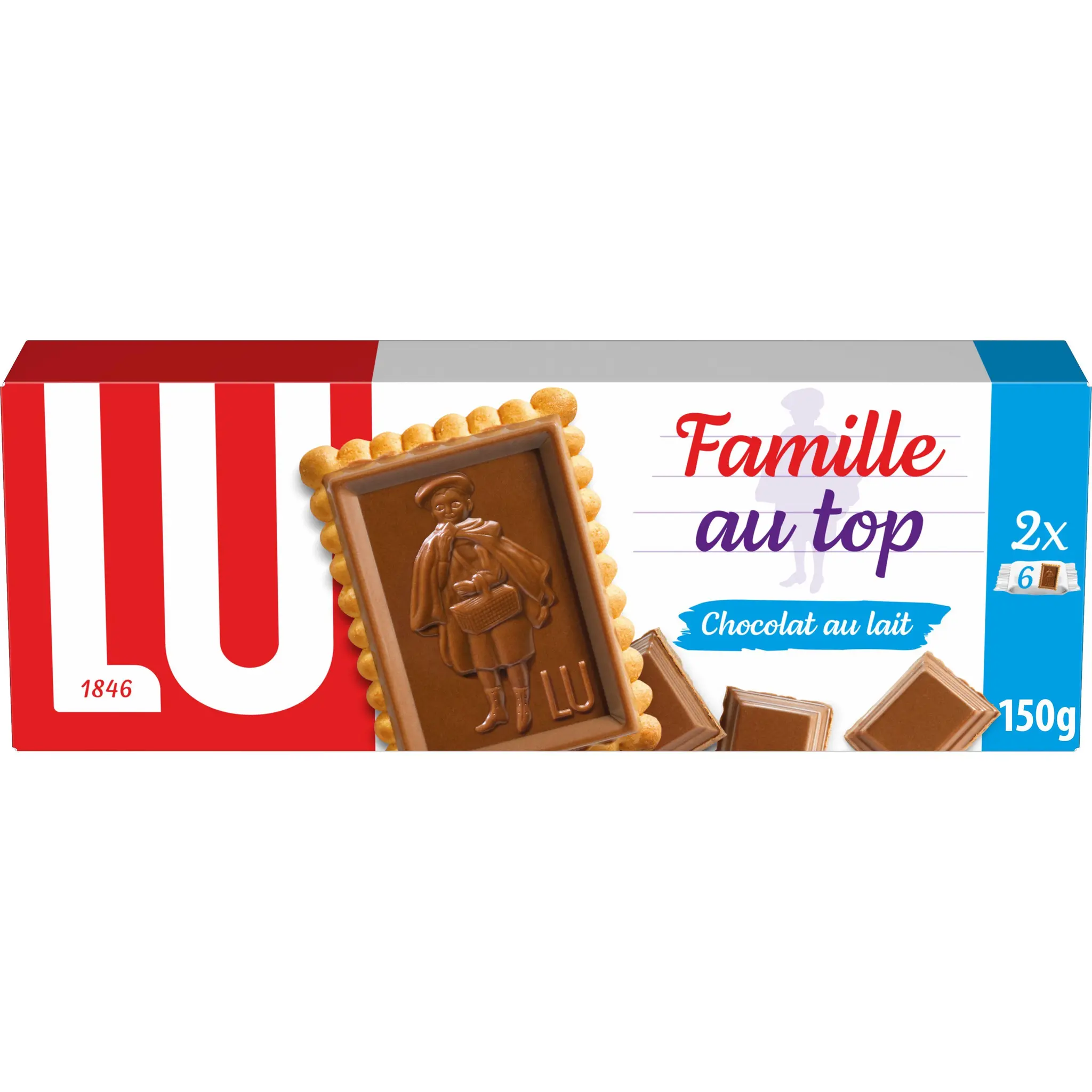 PETIT ECOLIER Biscuits petit beurre nappés au chocolat au lait