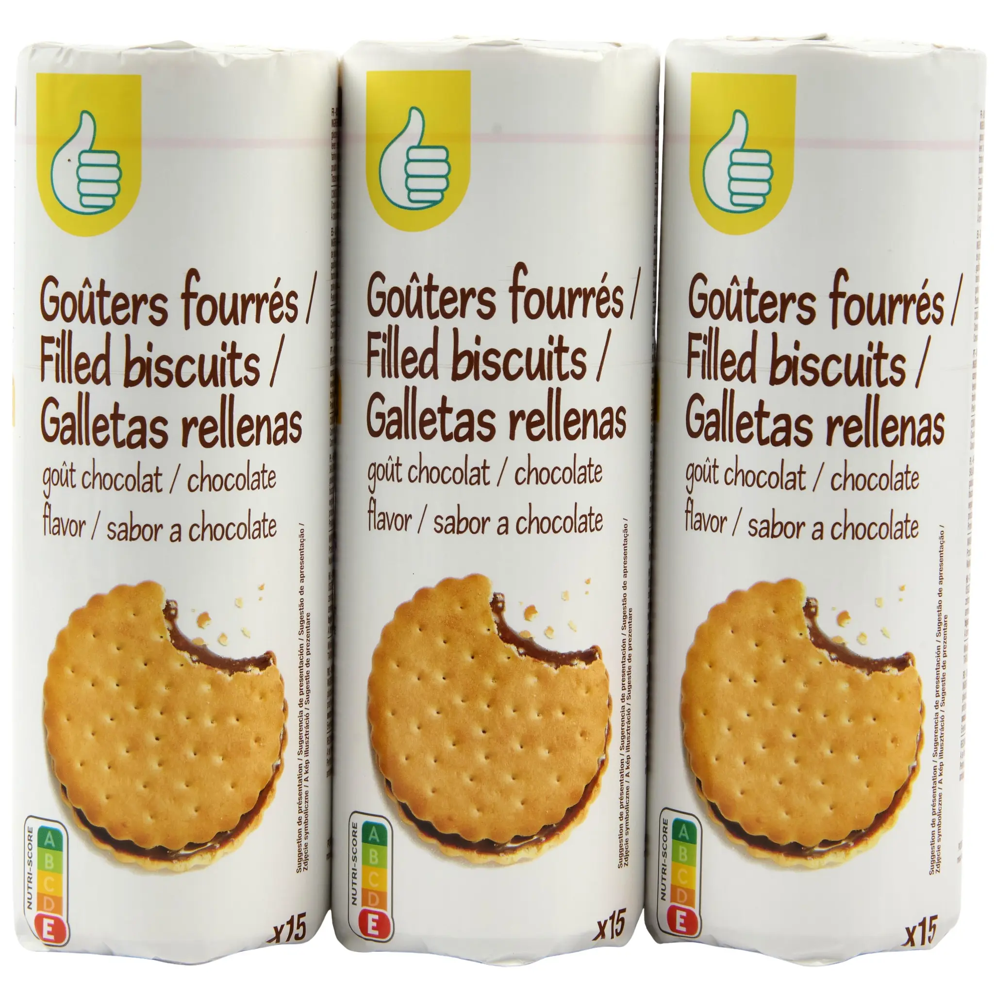 POUCE Goûters fourrés ronds au chocolat