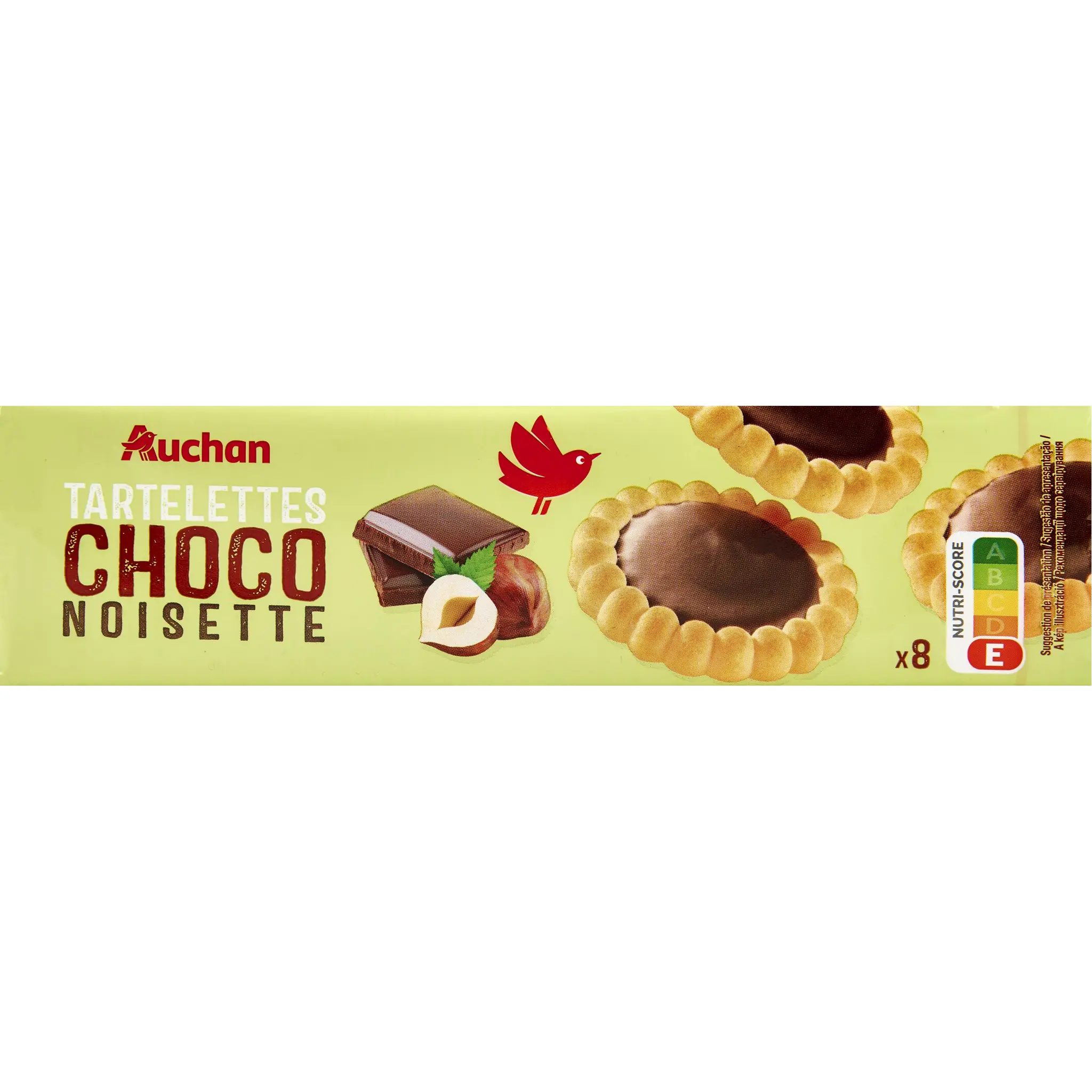 AUCHAN Tartelettes nappées de chocolat