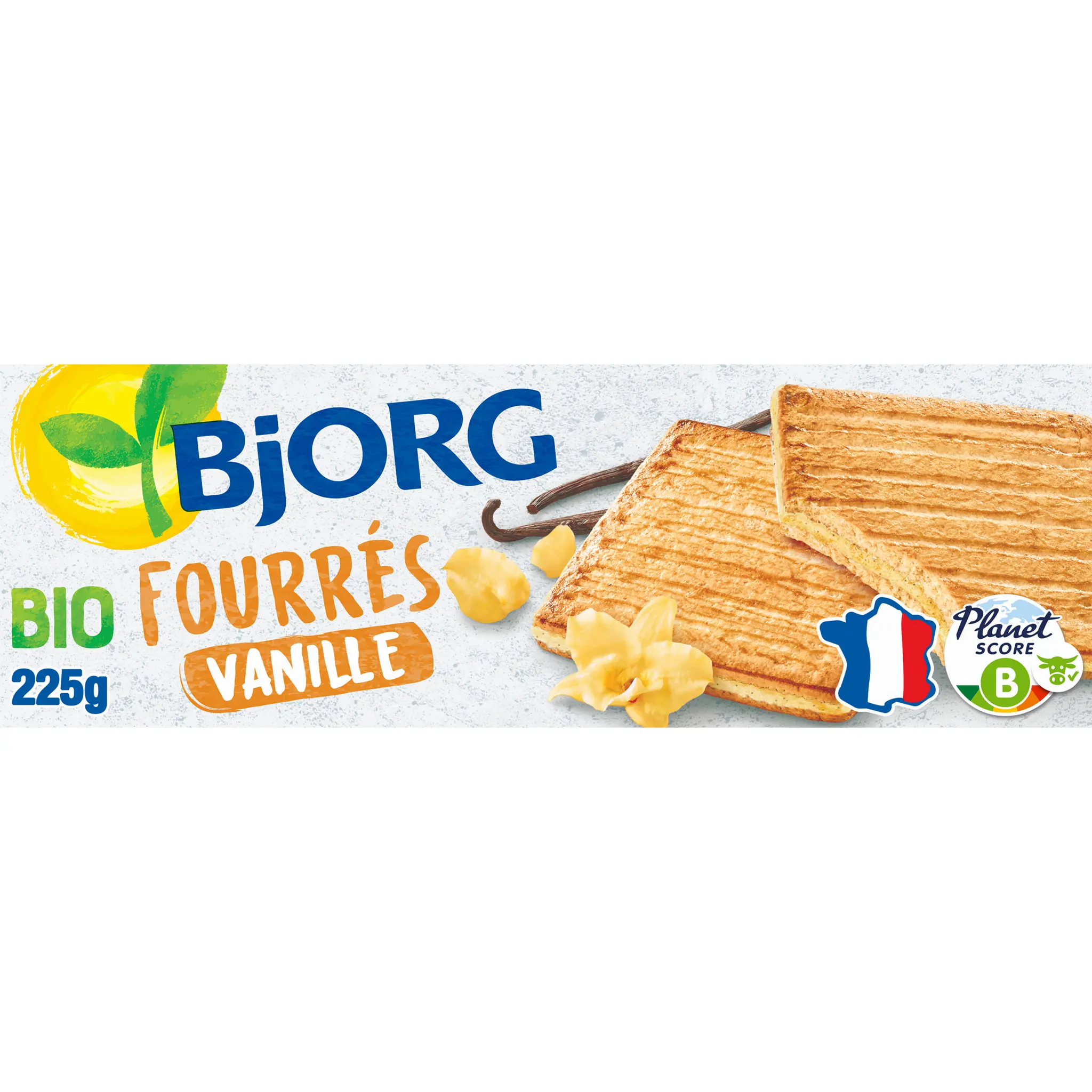BJORG Biscuits bio fourrés vanille sachets fraîcheur
