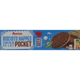 AUCHAN Biscuits nappés de chocolat au lait sachets fraîcheur
