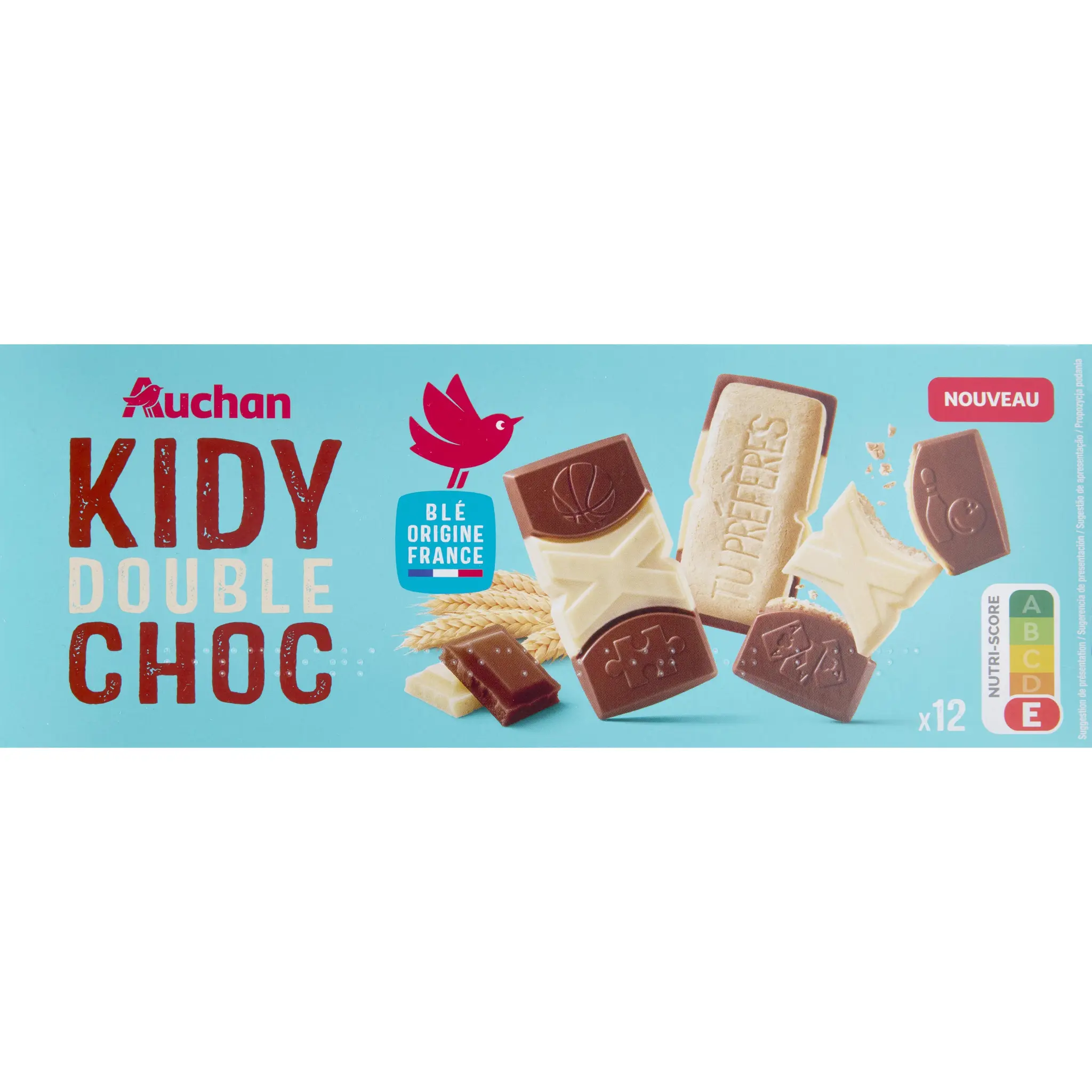 AUCHAN Biscuits Kidy double choc