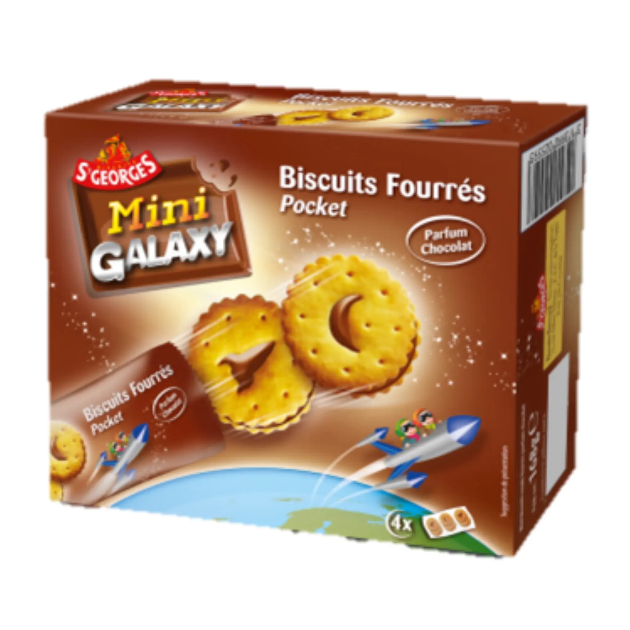 ST GEORGES Mini galaxy biscuits fourrées chocolat sachets fraîcheur