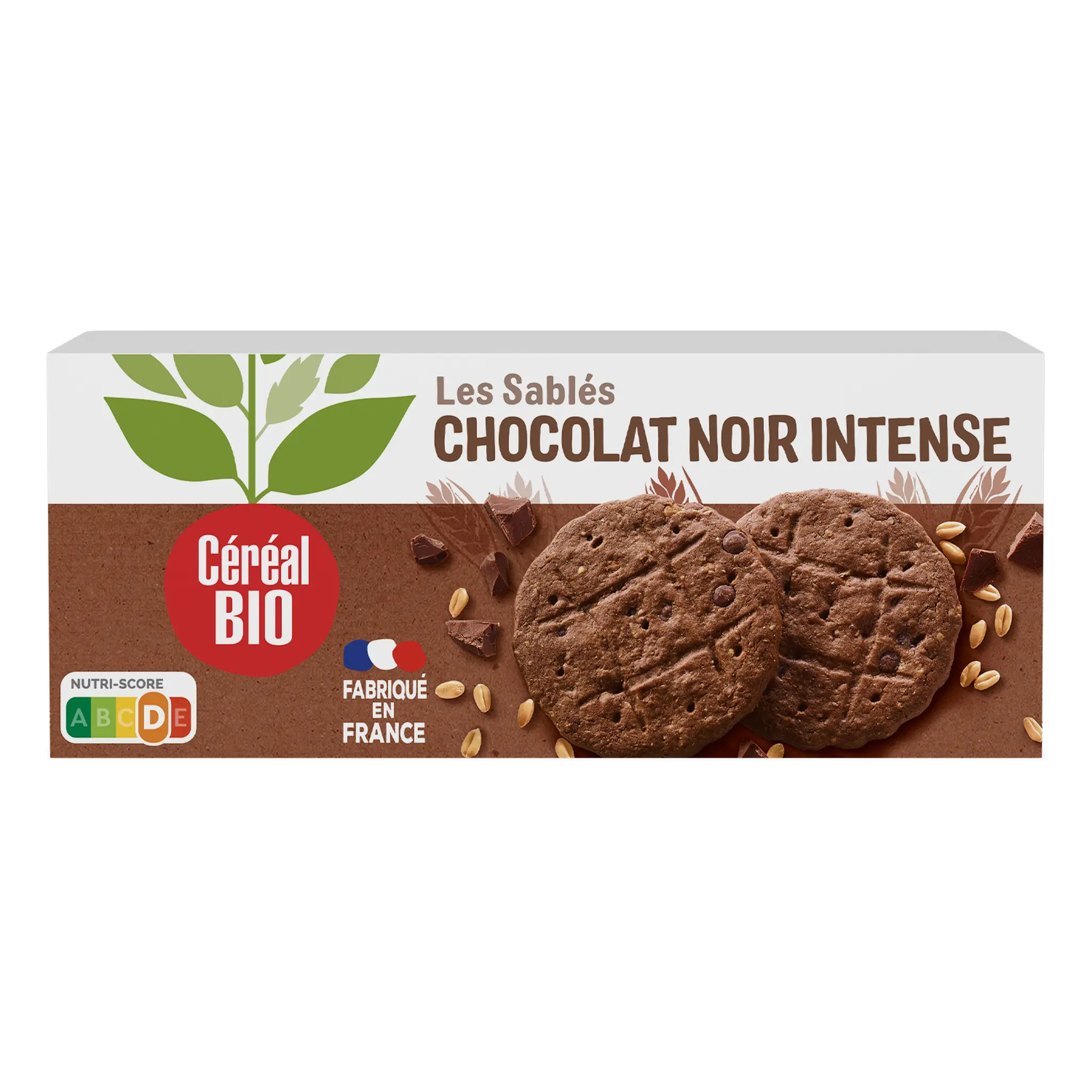 CÉRÉAL BIO Biscuits sablés au chocolat noir intense, sachets fraîcheur