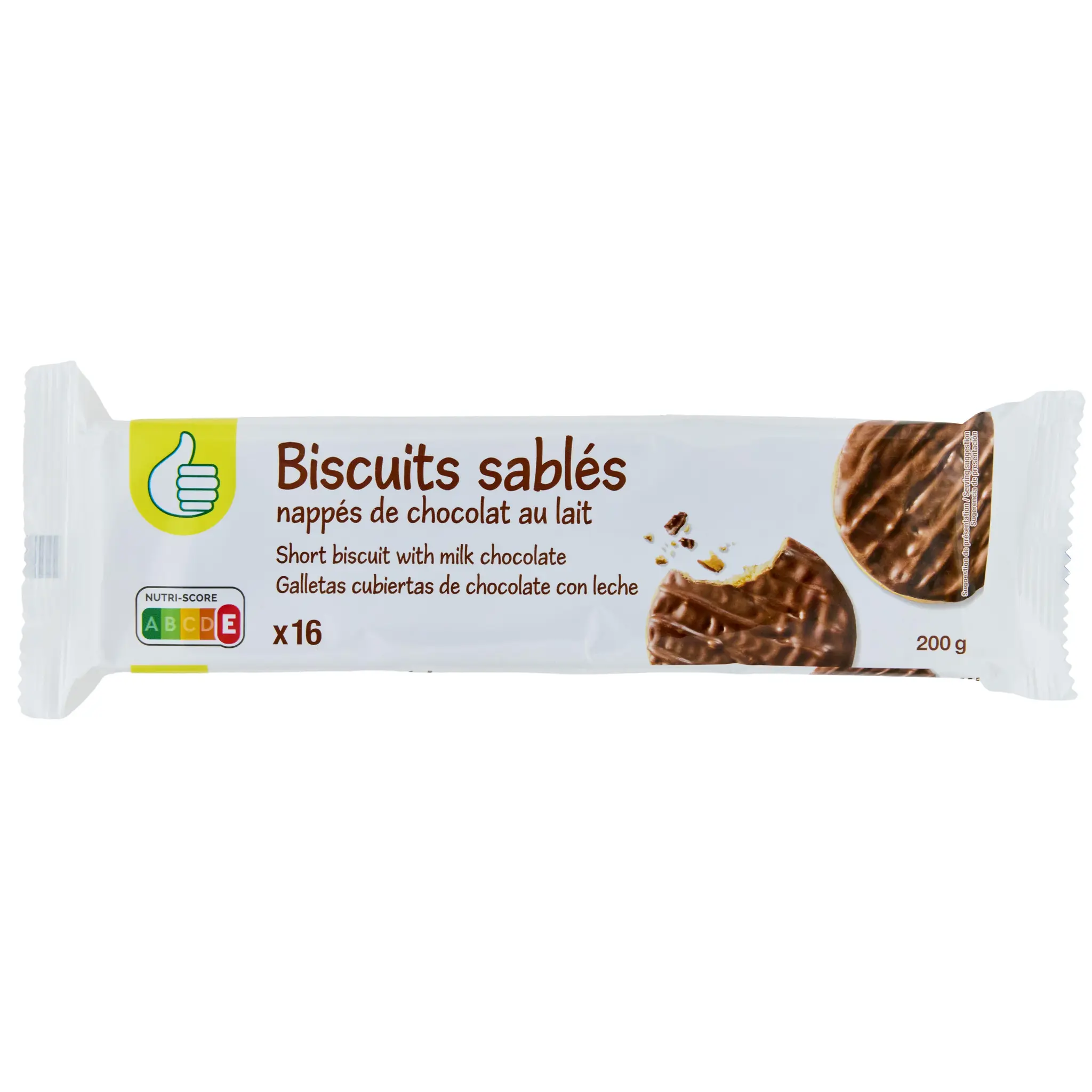 POUCE Biscuits nappés au chocolat