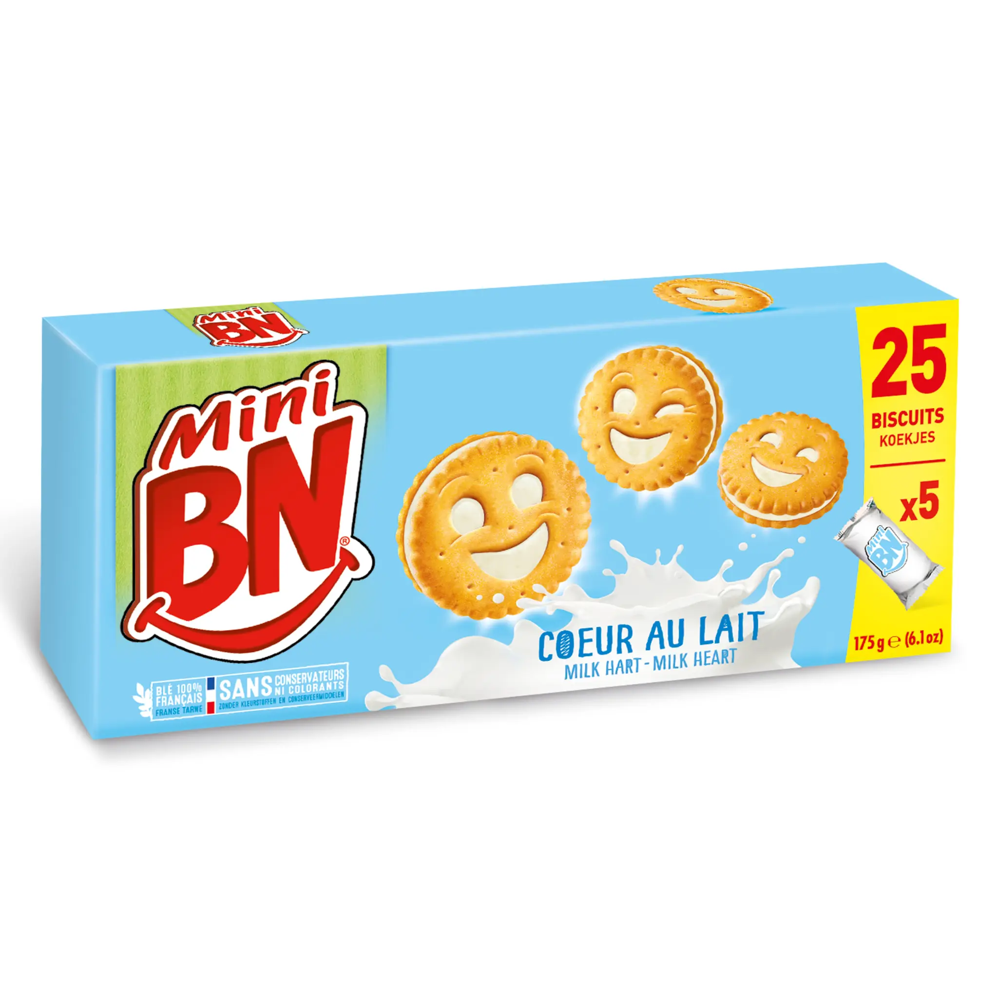 BN Minis biscuits fourrés au lait sachets fraîcheur