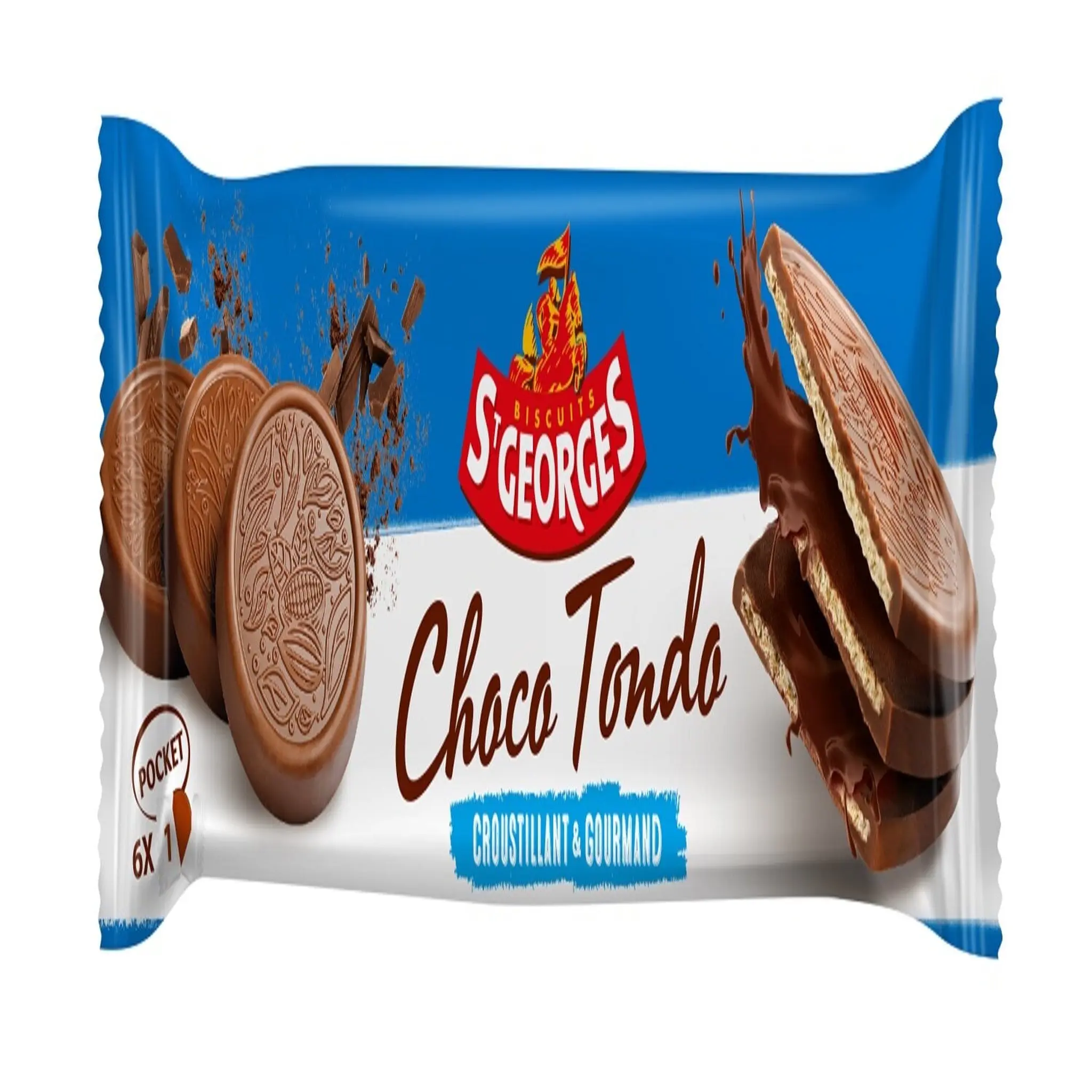 ST GEORGES Gaufrette chocolat au lait Choco Tondo