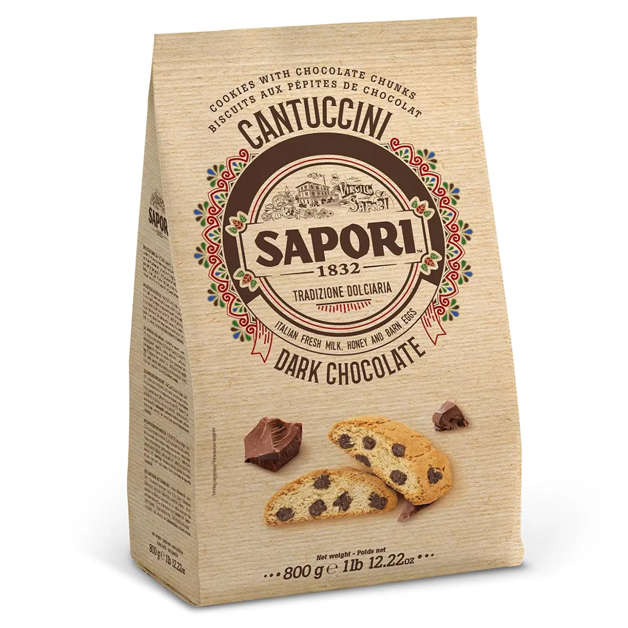 SAPORI Biscuits au chocolat noir avec pépites