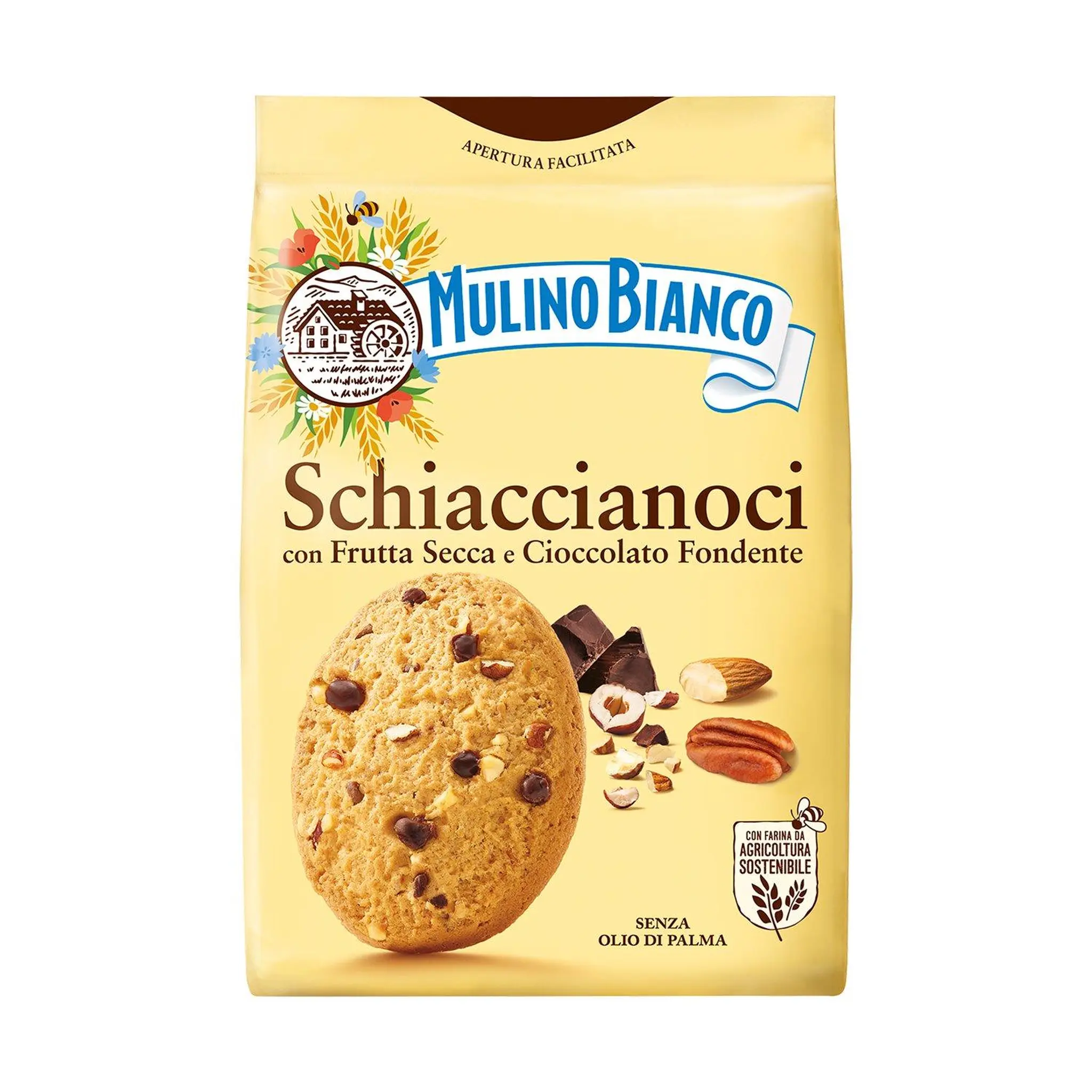 MULINO BIANCO Biscuits sablés au chocolat noir noisettes amandes noix de pécan
