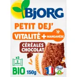 BJORG Biscuits bio aux céréales avec pépites de chocolat