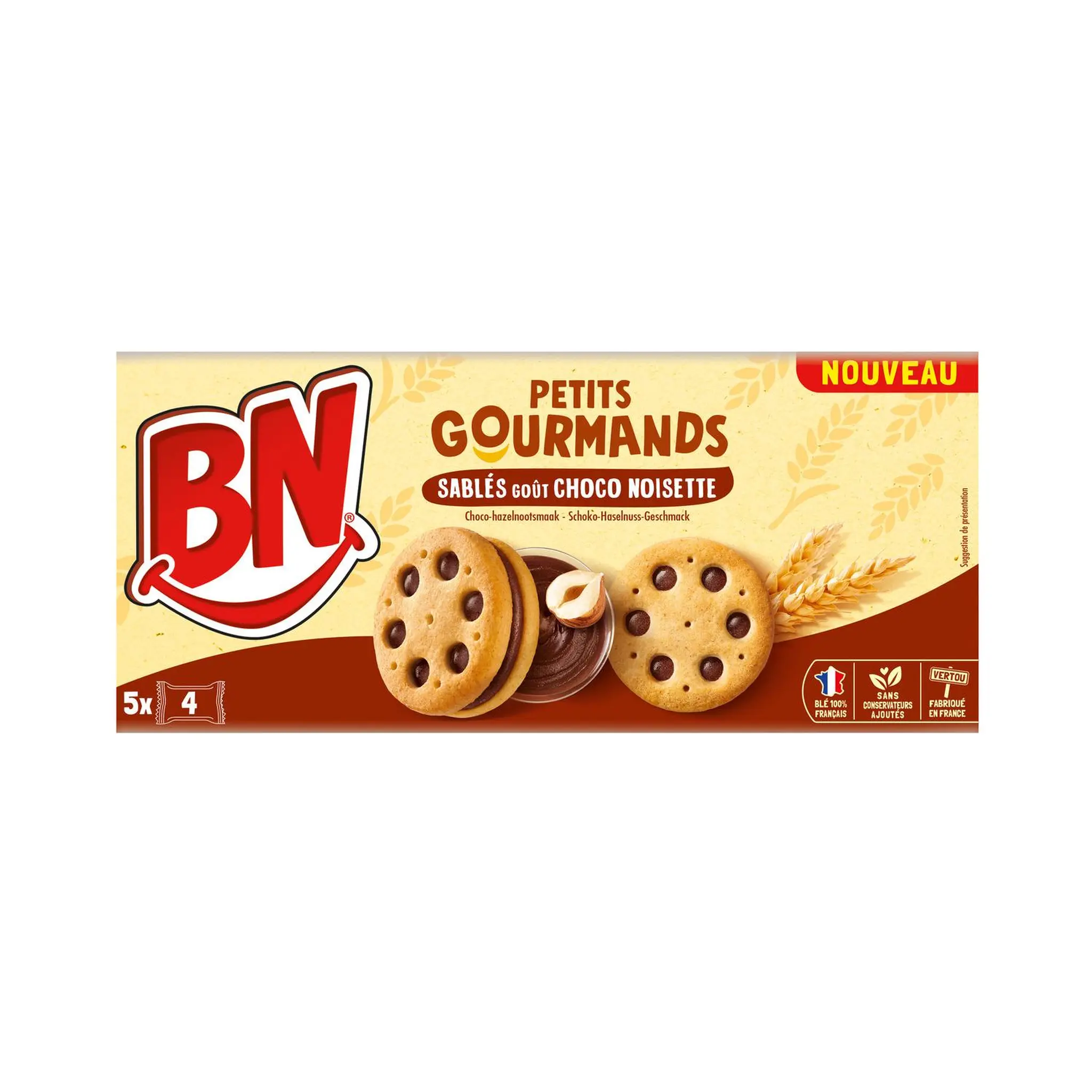 BN Biscuits Petits gourmands fourrés chocolat noisettes