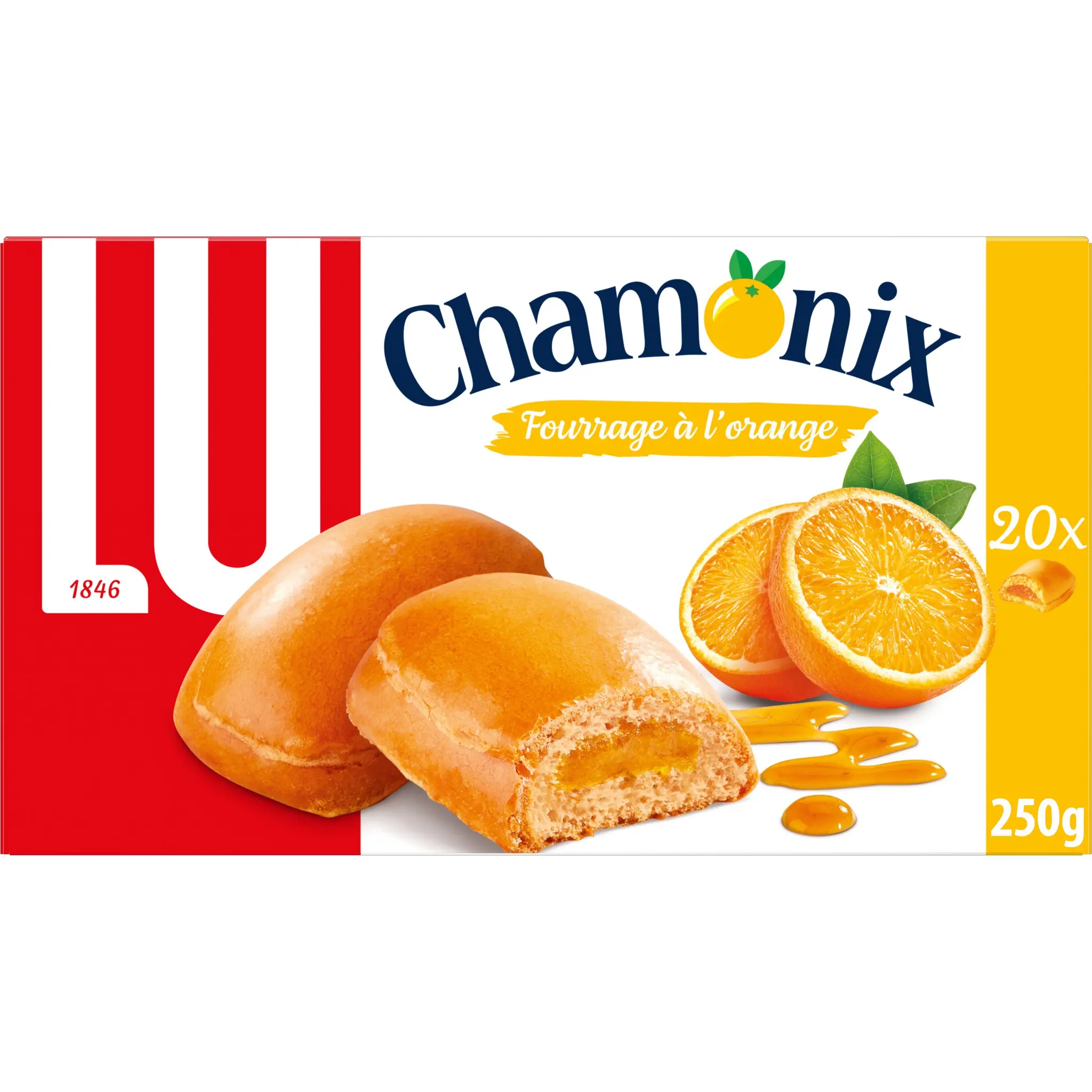 LU Chamonix moelleux fourrés à l'orange
