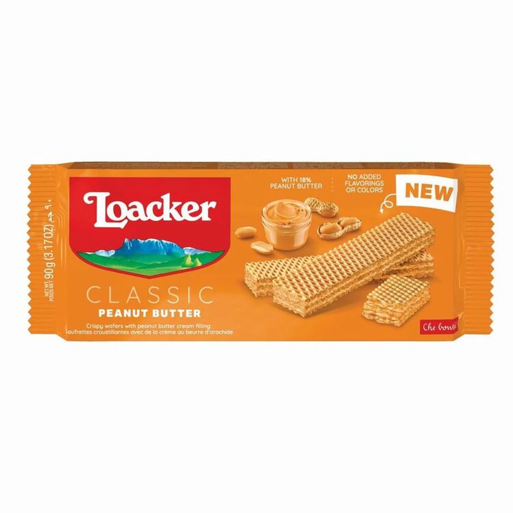 LOACKER Gaufrettes croustillantes fourrées au beurre de cacahuètes