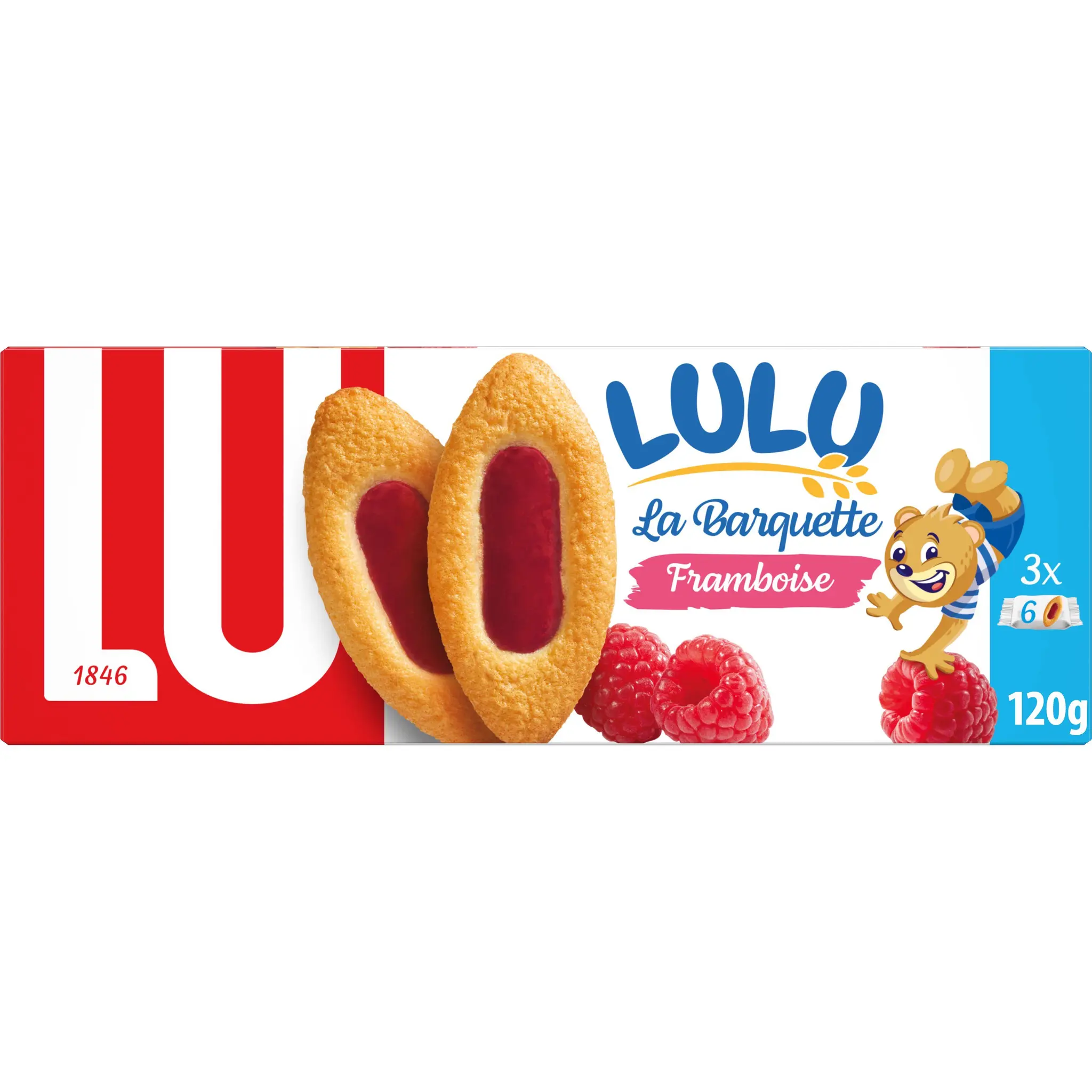 LU Lulu la barquette biscuits à la framboise sachets fraîcheur