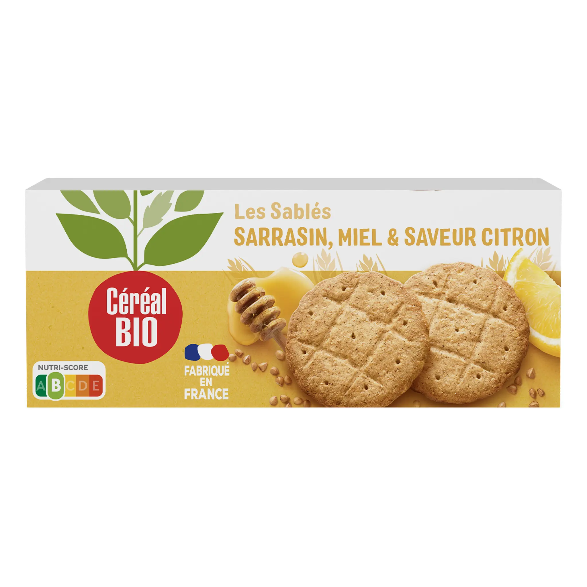 CÉRÉAL BIO Biscuits sablés au miel saveur citron et sarrasin sachets fraîcheur
