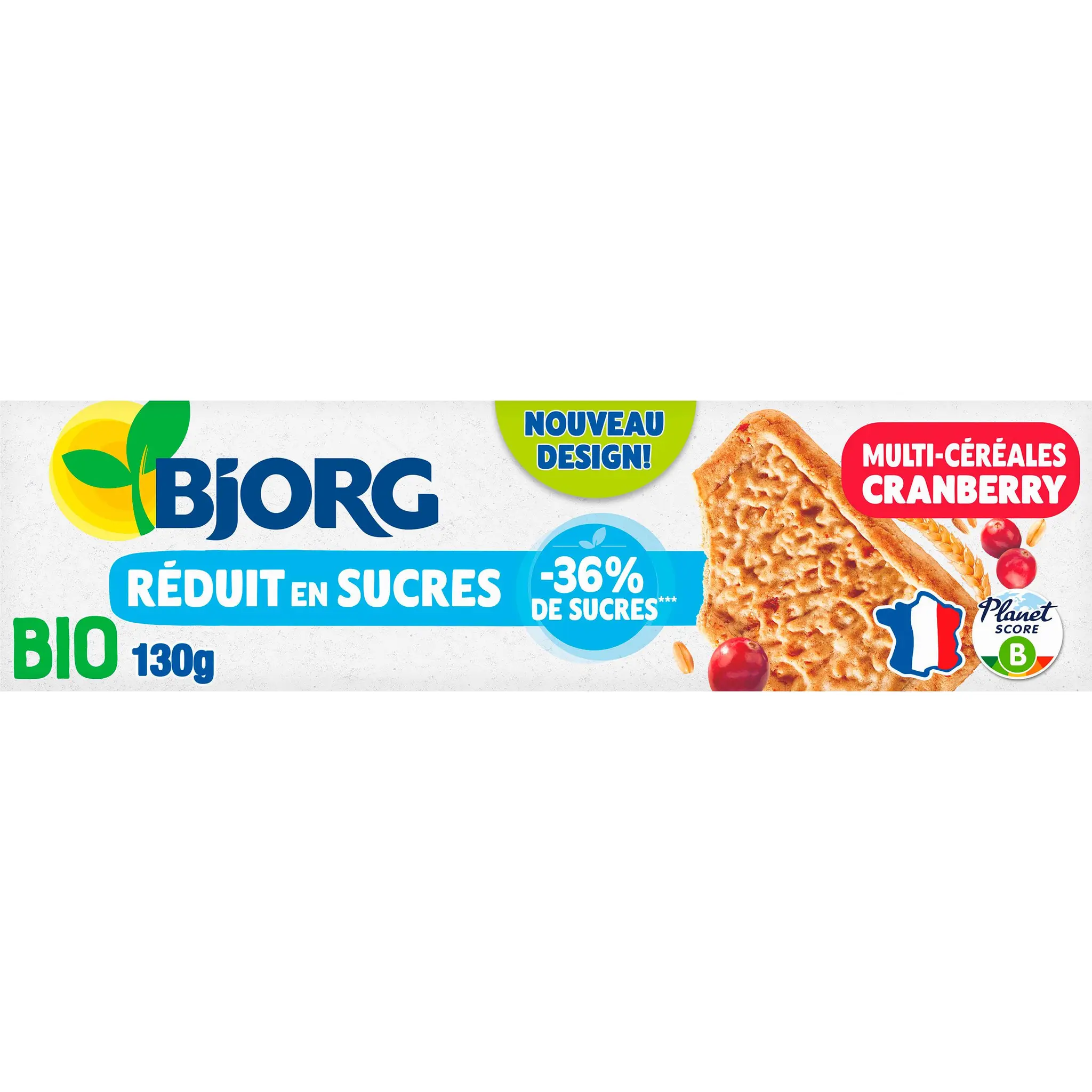 BJORG Biscuits multicéréales cranberry bio