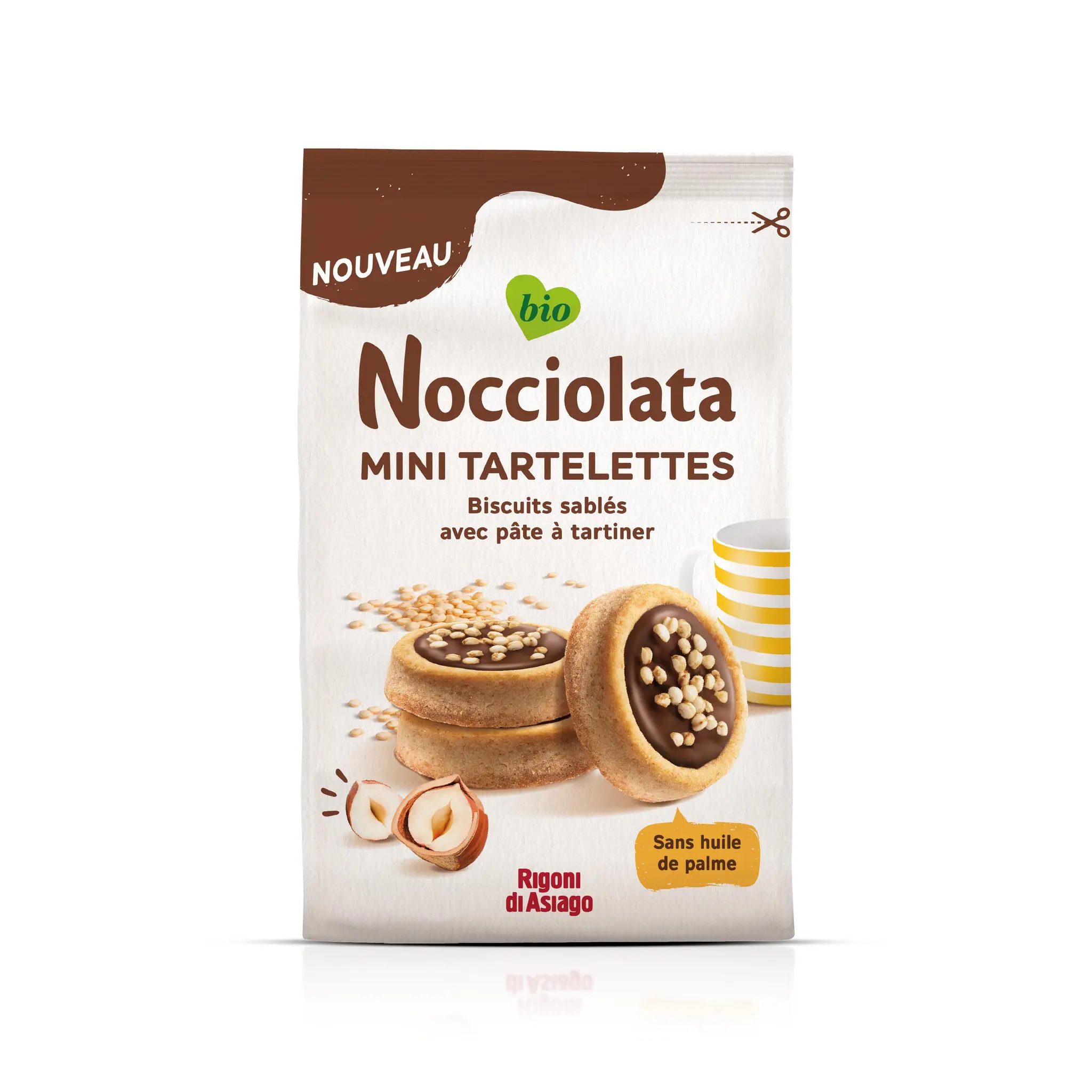NOCCIOLATA Mini tartelettes à la pâte à tartiner bio sans huile de palme