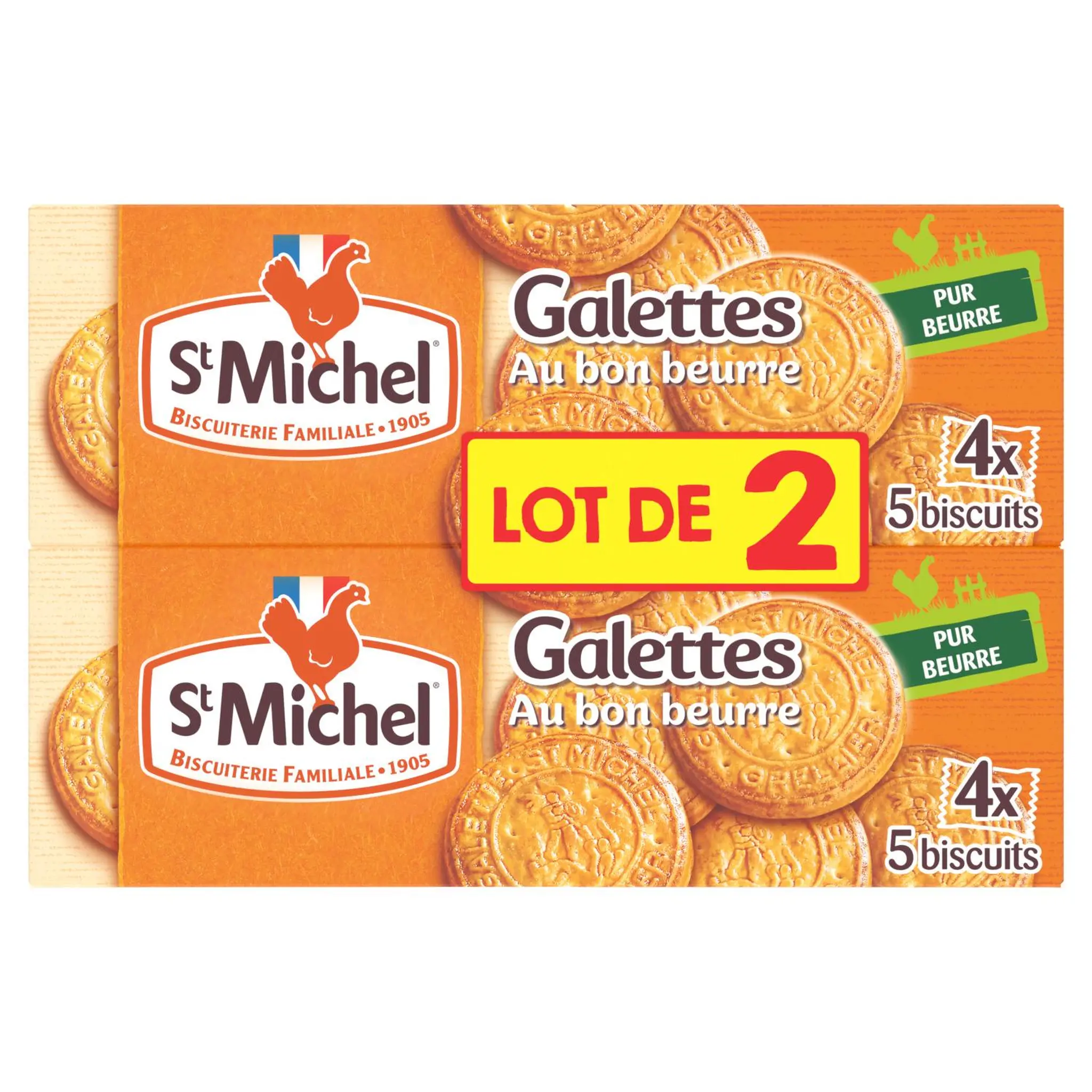 ST MICHEL Galettes pur beurre sachets fraîcheur