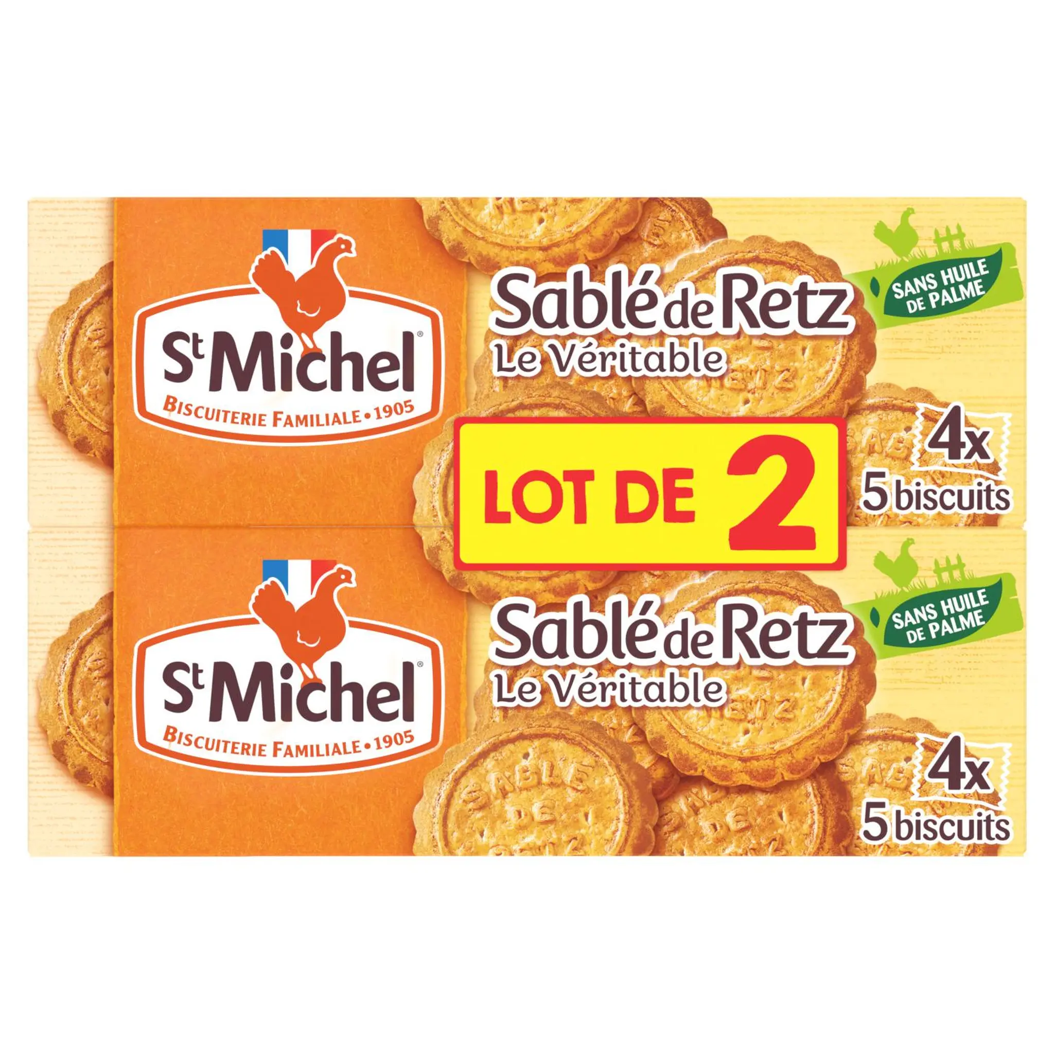 ST MICHEL Biscuits sablés de Retz le véritable, sachets fraîcheur