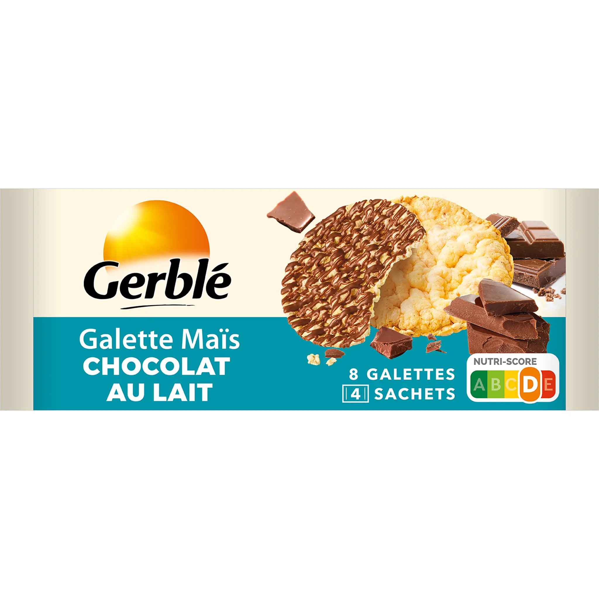 GERBLE Galettes de maïs chocolat au lait sachets fraîcheur