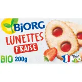 BJORG Biscuits lunettes à la fraise bio sans huile de palme