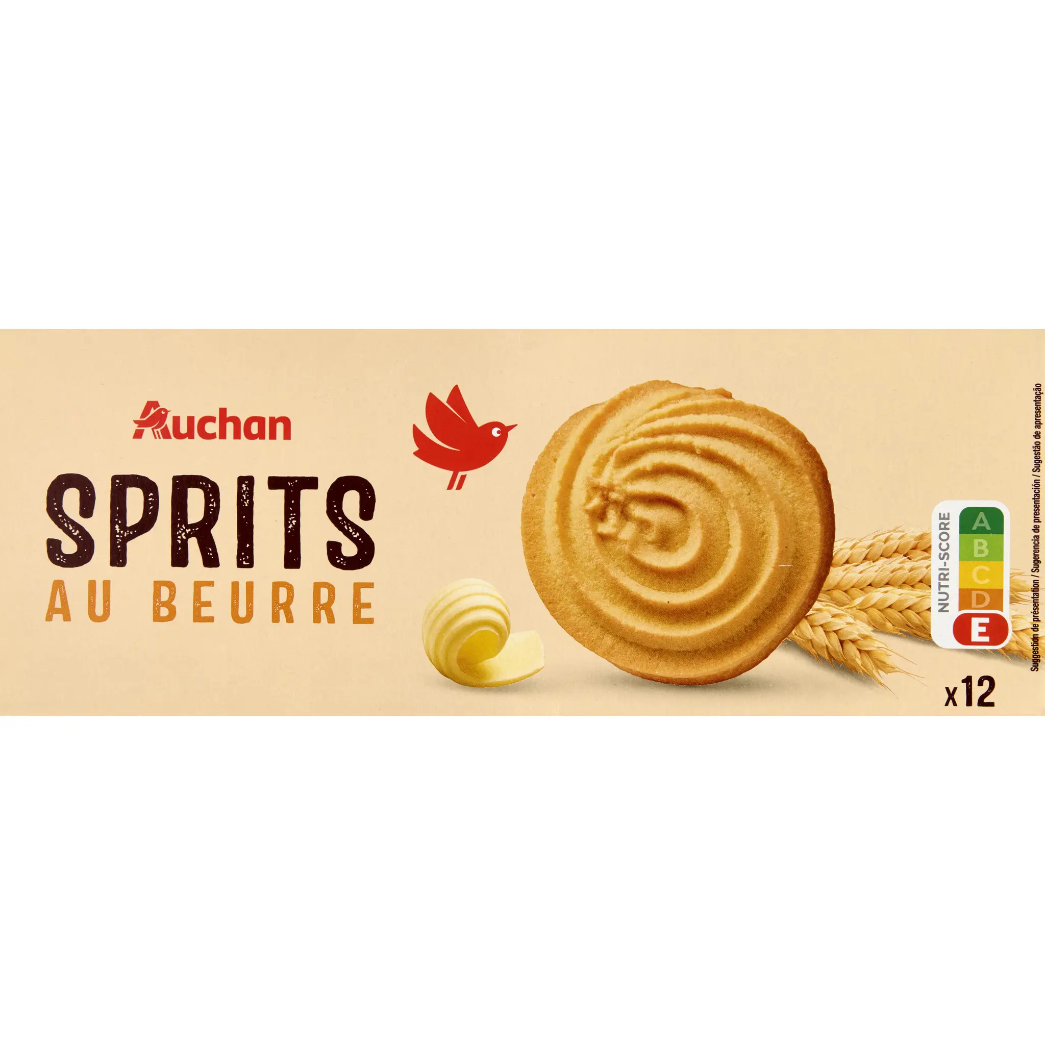 AUCHAN Sprits biscuits sablés au beurre