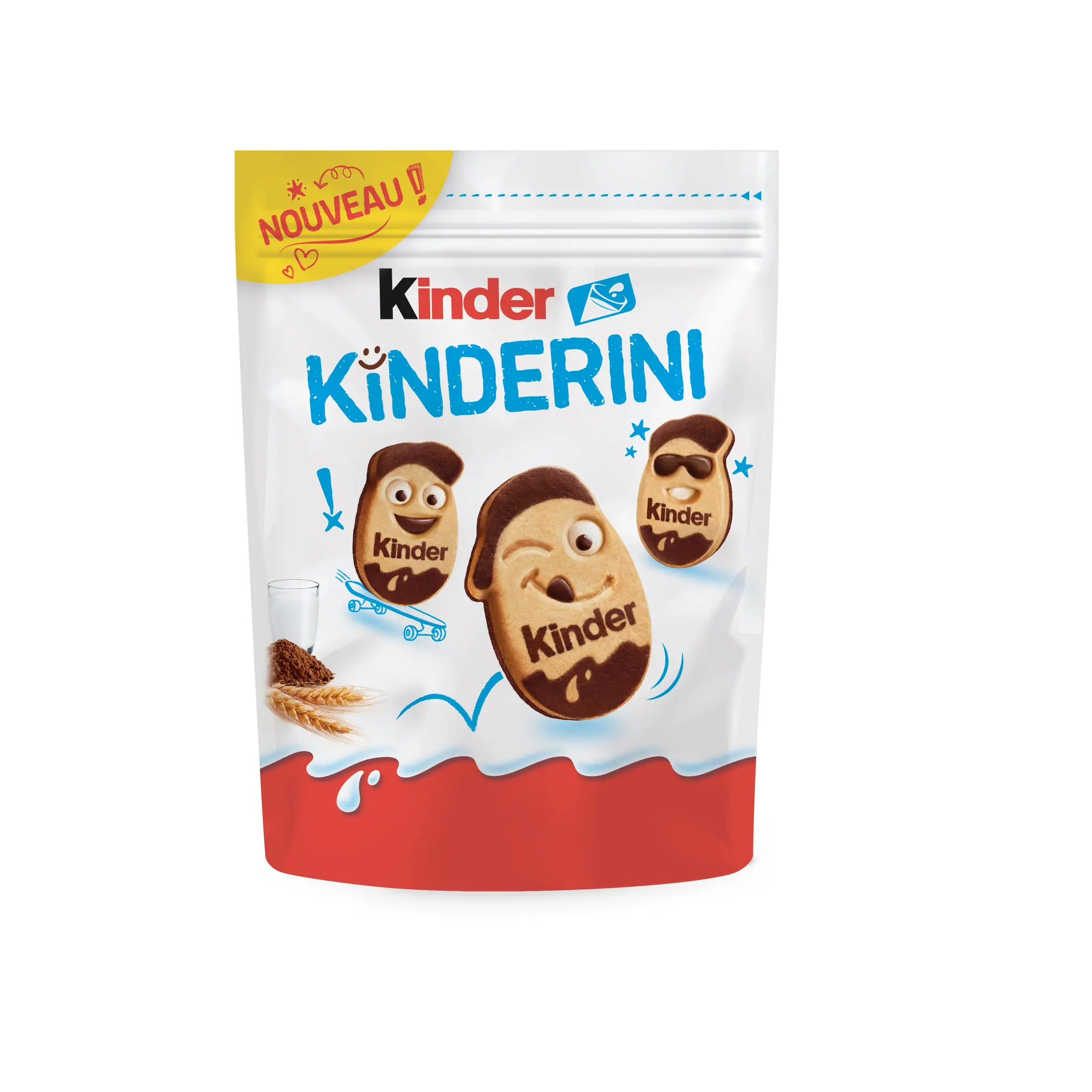 KINDER Kinderini Biscuits fourrés au lait et cacao