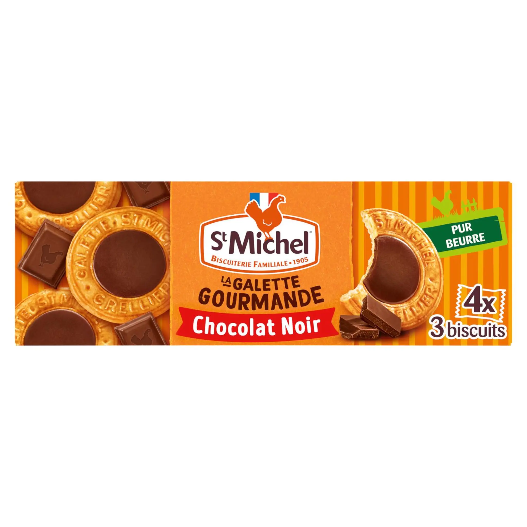 ST MICHEL Galettes nappées de chocolat sachets fraîcheur