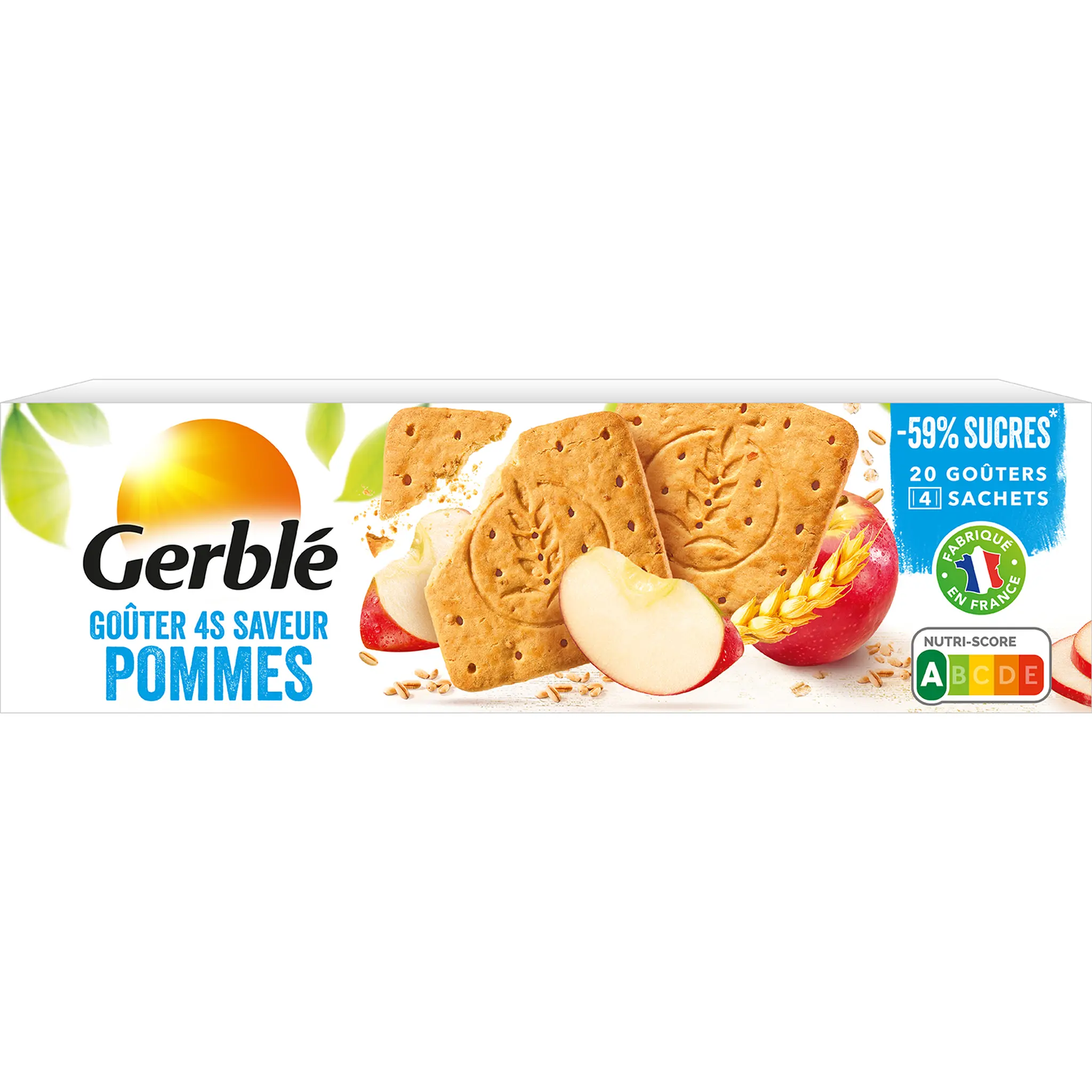 GERBLE Biscuits goûter 4S aux pommes sachets fraîcheur