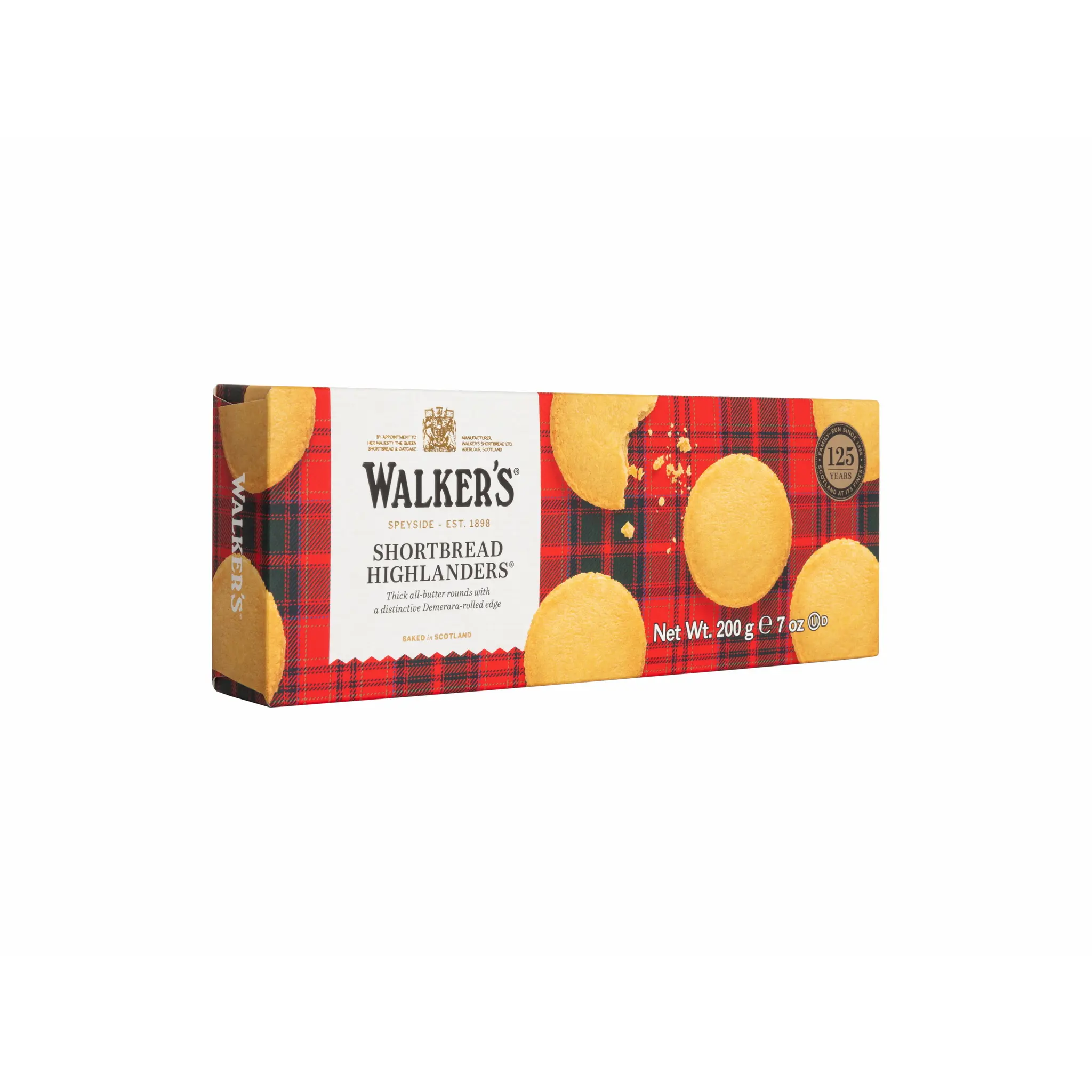 WALKERS Shortbread highlanders biscuits sablés ronds pur beurre