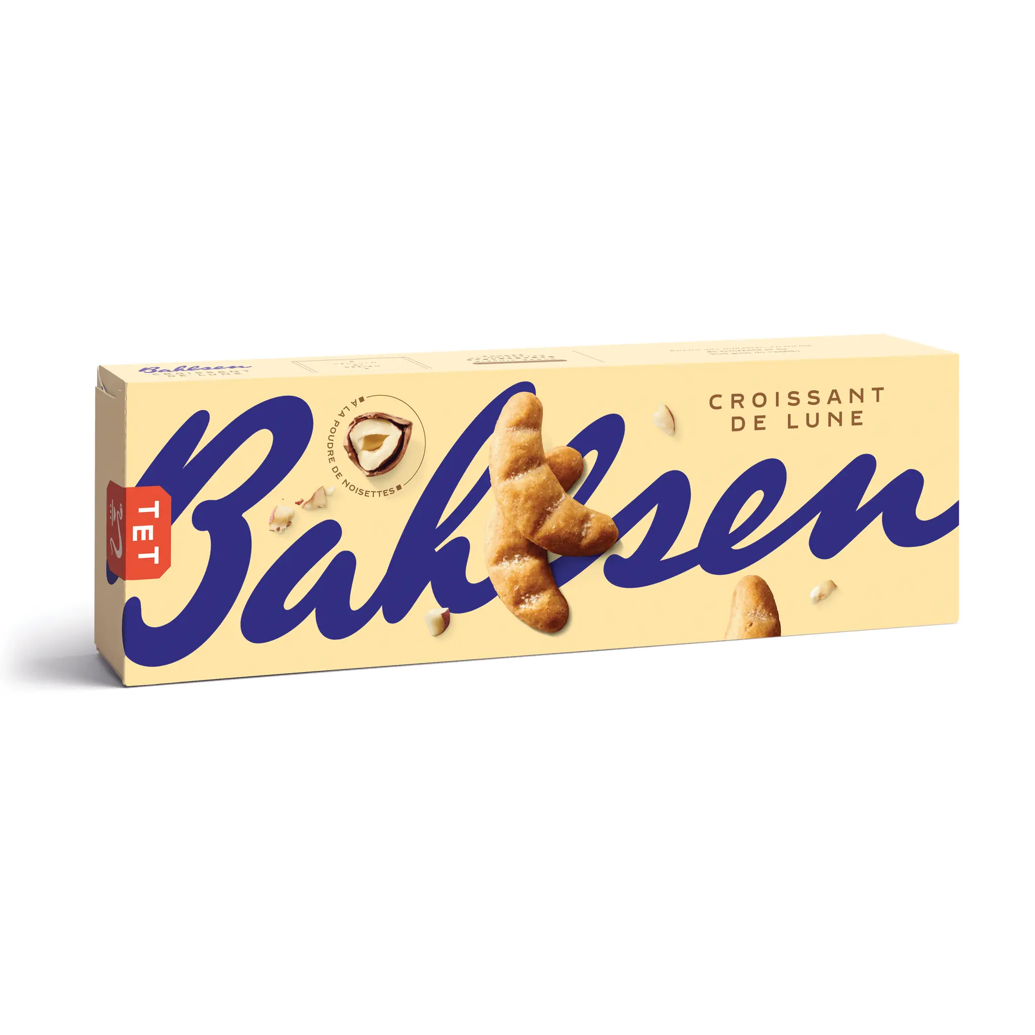 BAHLSEN Biscuits sablés fondants croissants de lune aux noisettes