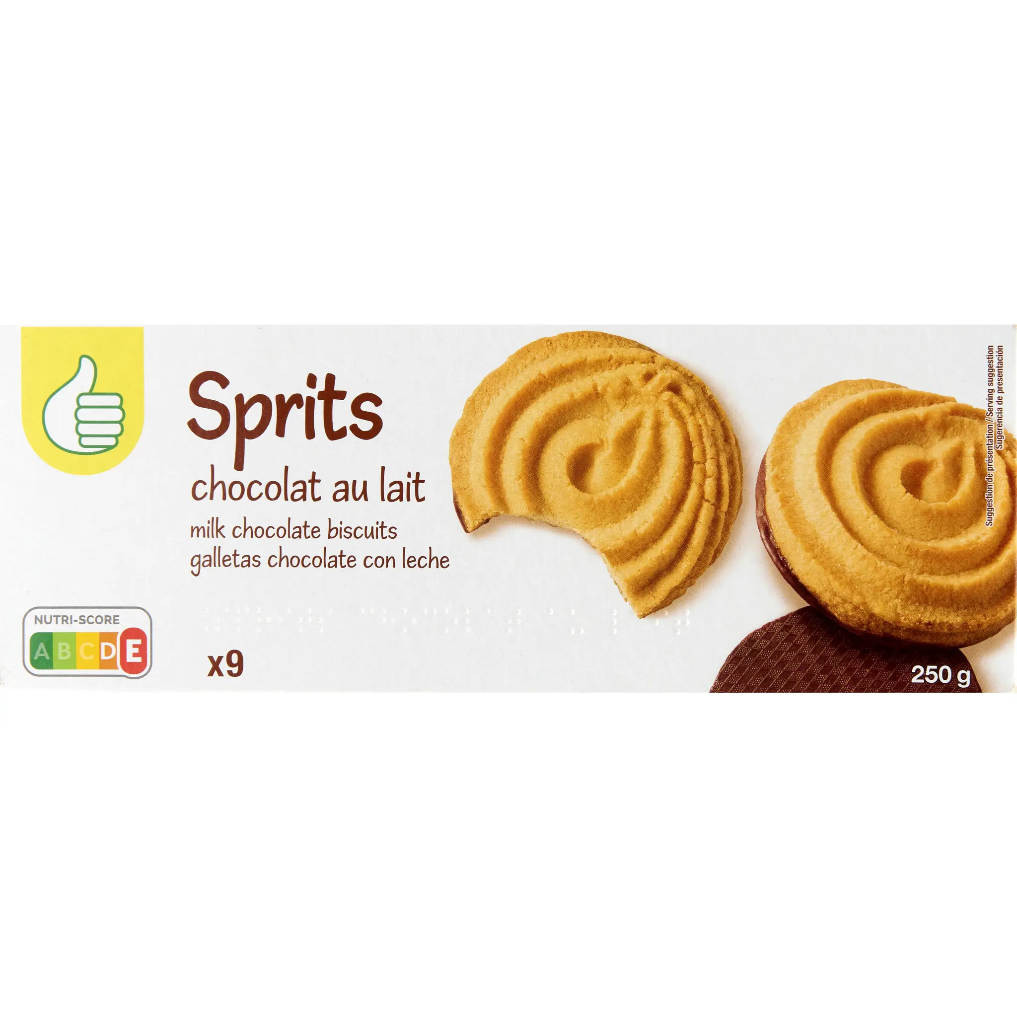 POUCE Biscuits sprits au chocolat