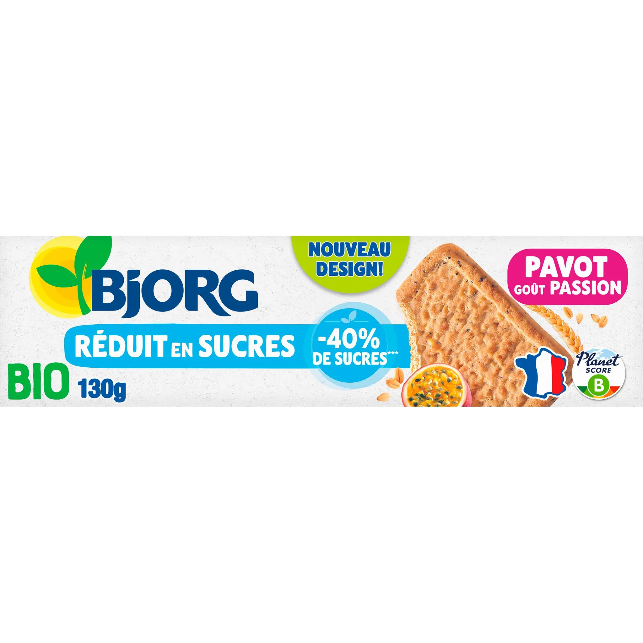 BJORG Biscuits bio au pavot goût passion avec - 41% de sucres