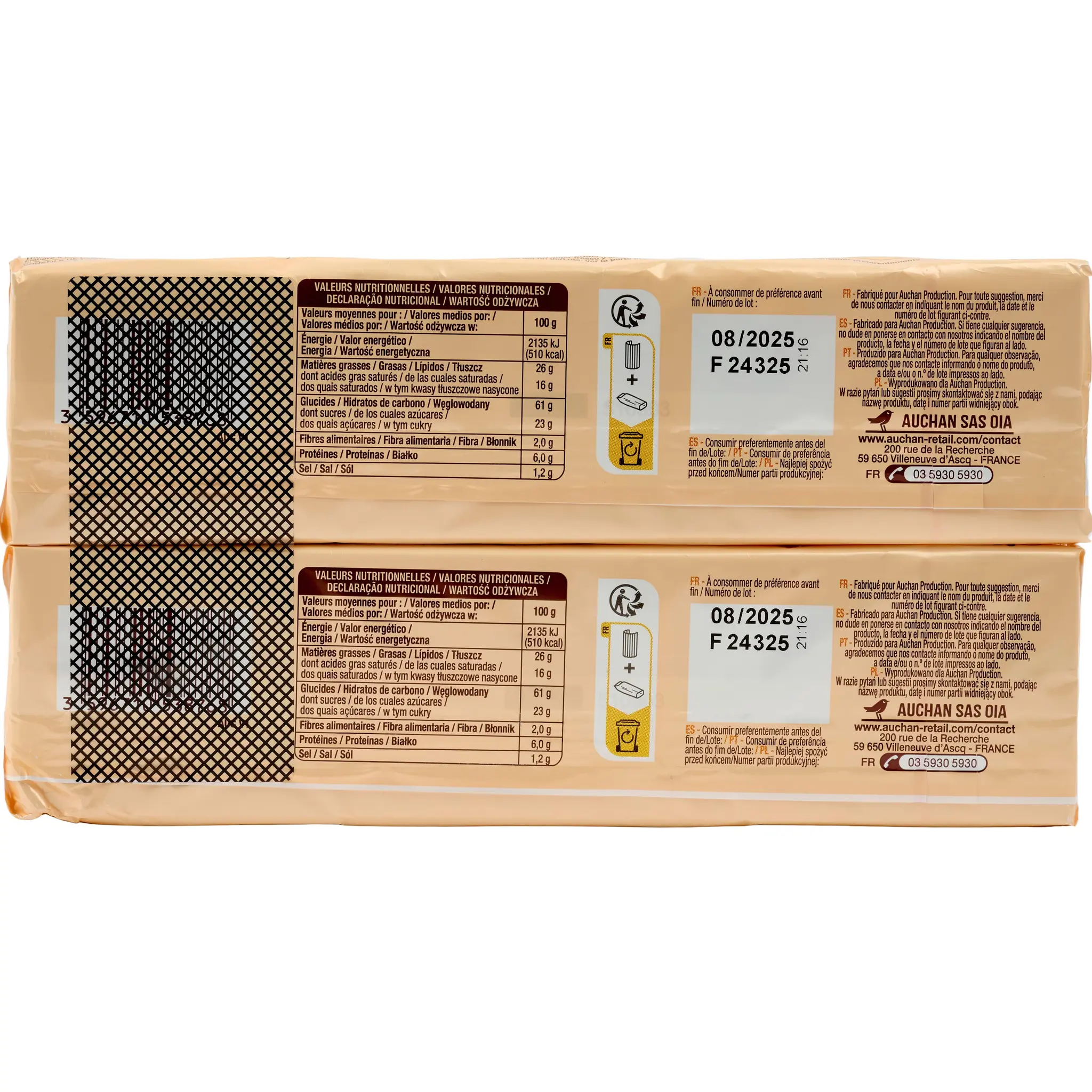 AUCHAN Palets bretons pur beurre