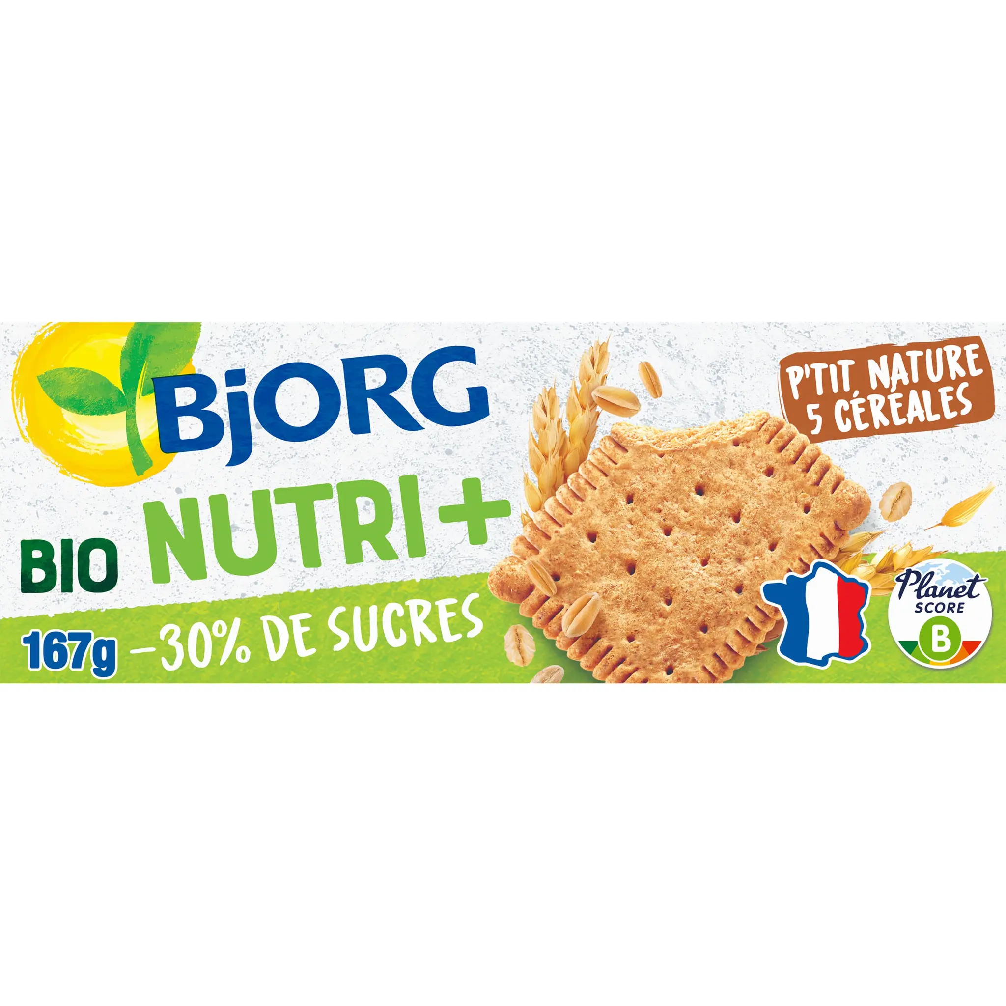 BJORG Nutri+ biscuits bio aux 5 céréales