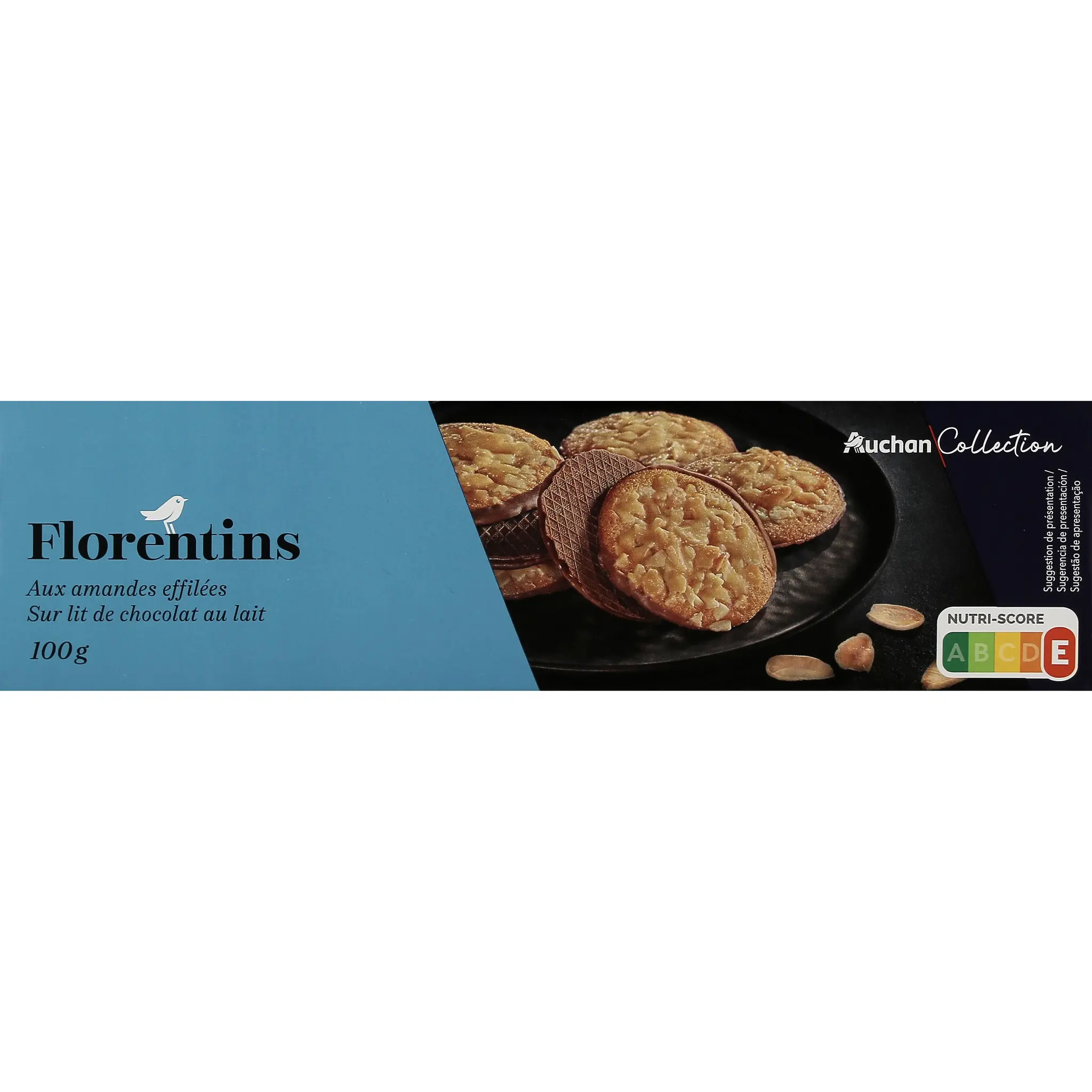 AUCHAN COLLECTION Florentins aux amandes effilées sur lit de chocolat au lait