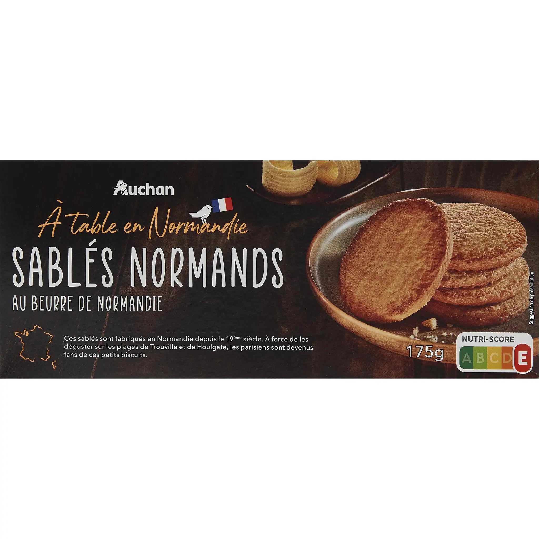 AUCHAN TERROIR Biscuits sablés normands au beurre de Normandie