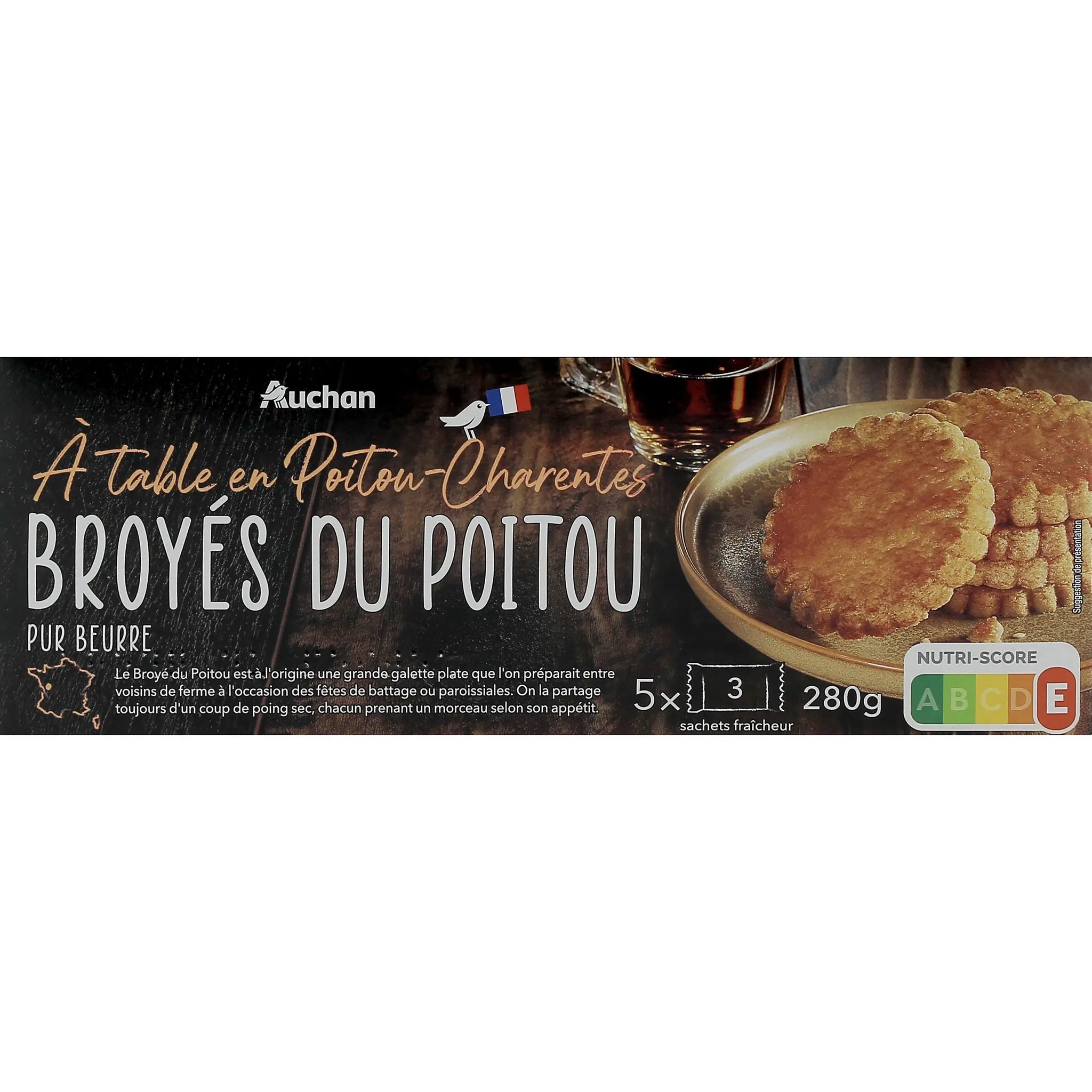 AUCHAN TERROIR Broyés du Poitou galettes pur beurre