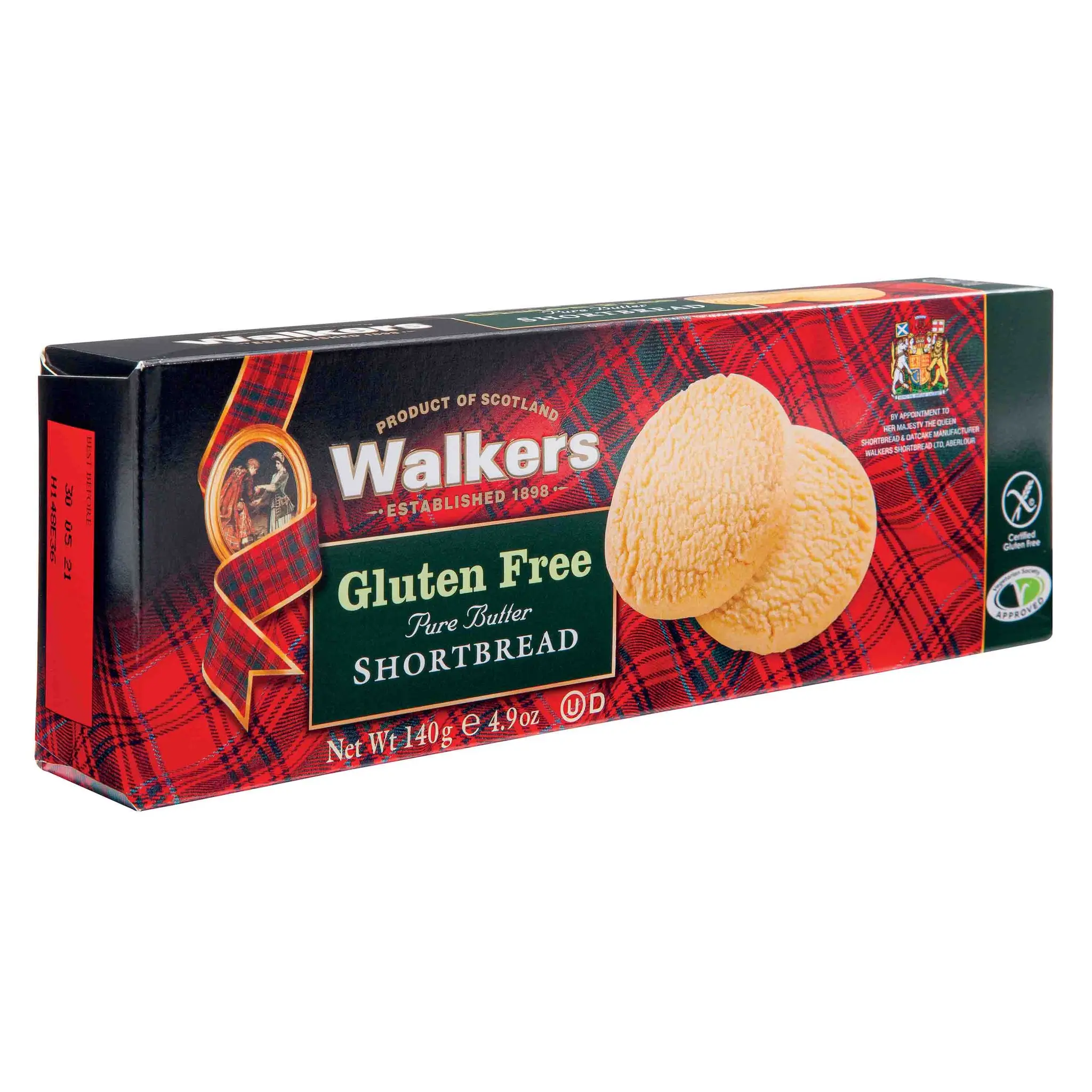 WALKERS Biscuits sablés pur beurre sans gluten