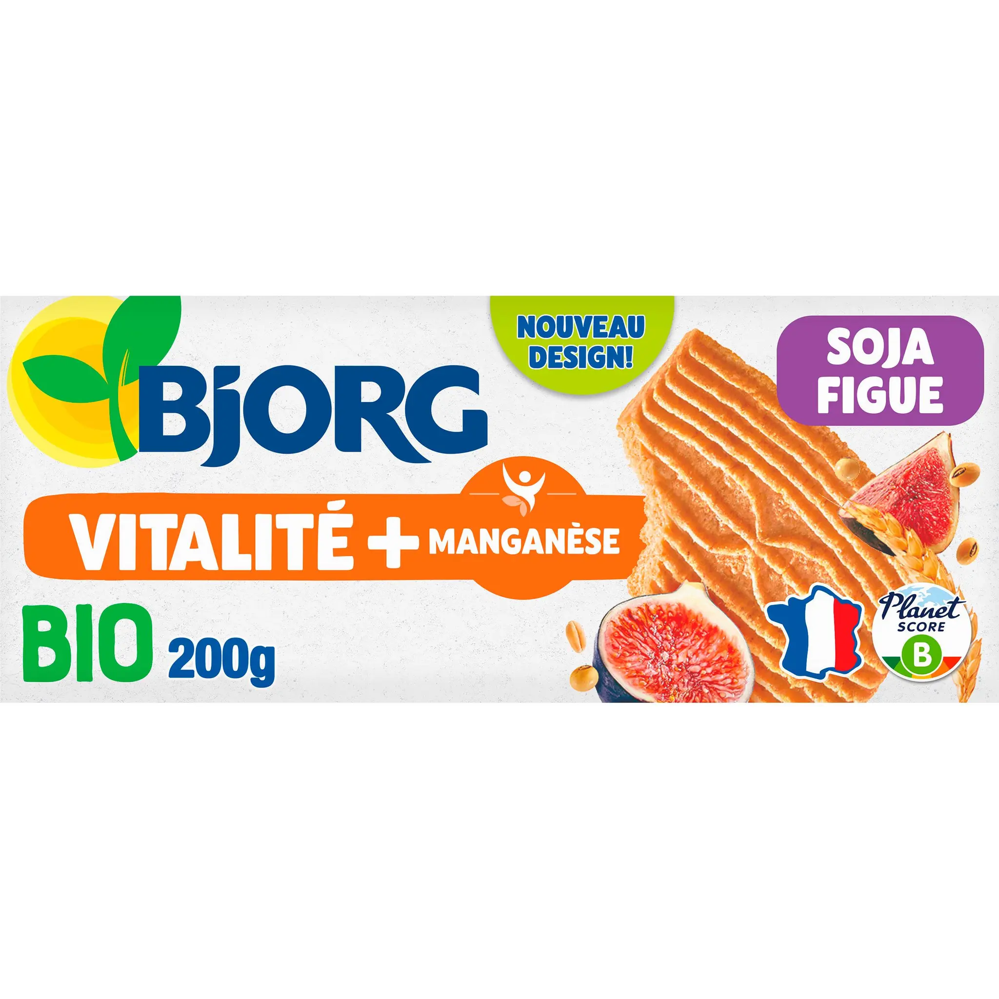 BJORG Biscuits bio au soja et figue sans huile de palme