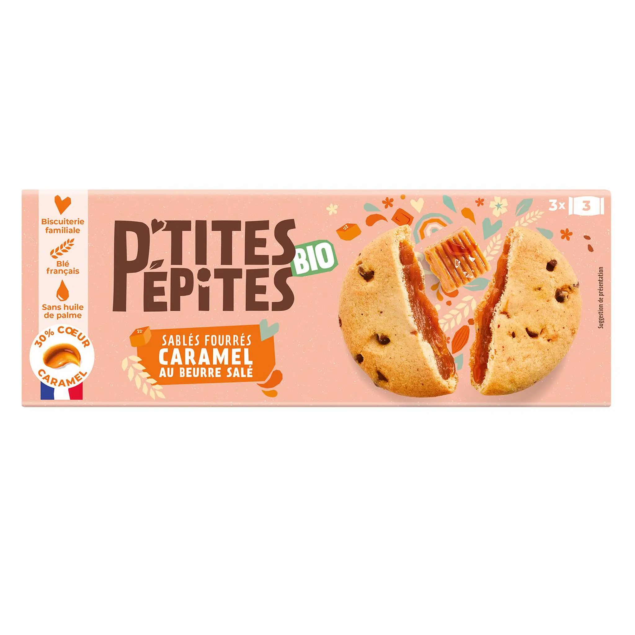 Ptites pépites sablés fourrés caramel au beurre salé