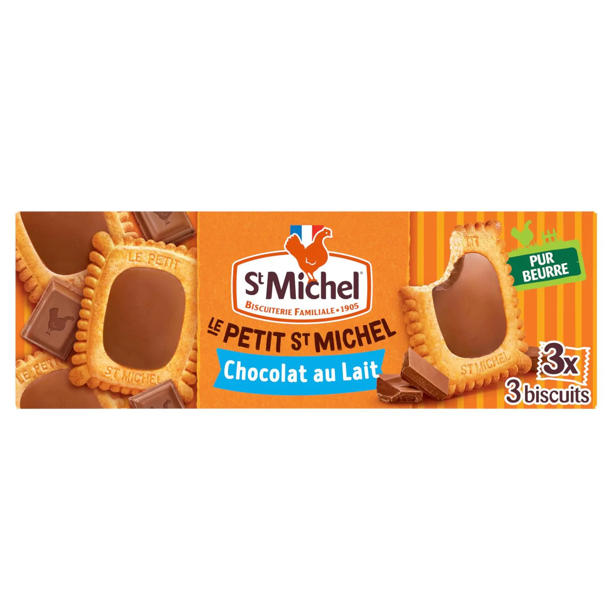 ST MICHEL Biscuits au chocolat au lait sachets fraîcheur
