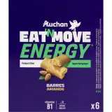 AUCHAN EAT'N MOVE Barres de céréales pâte d'amande